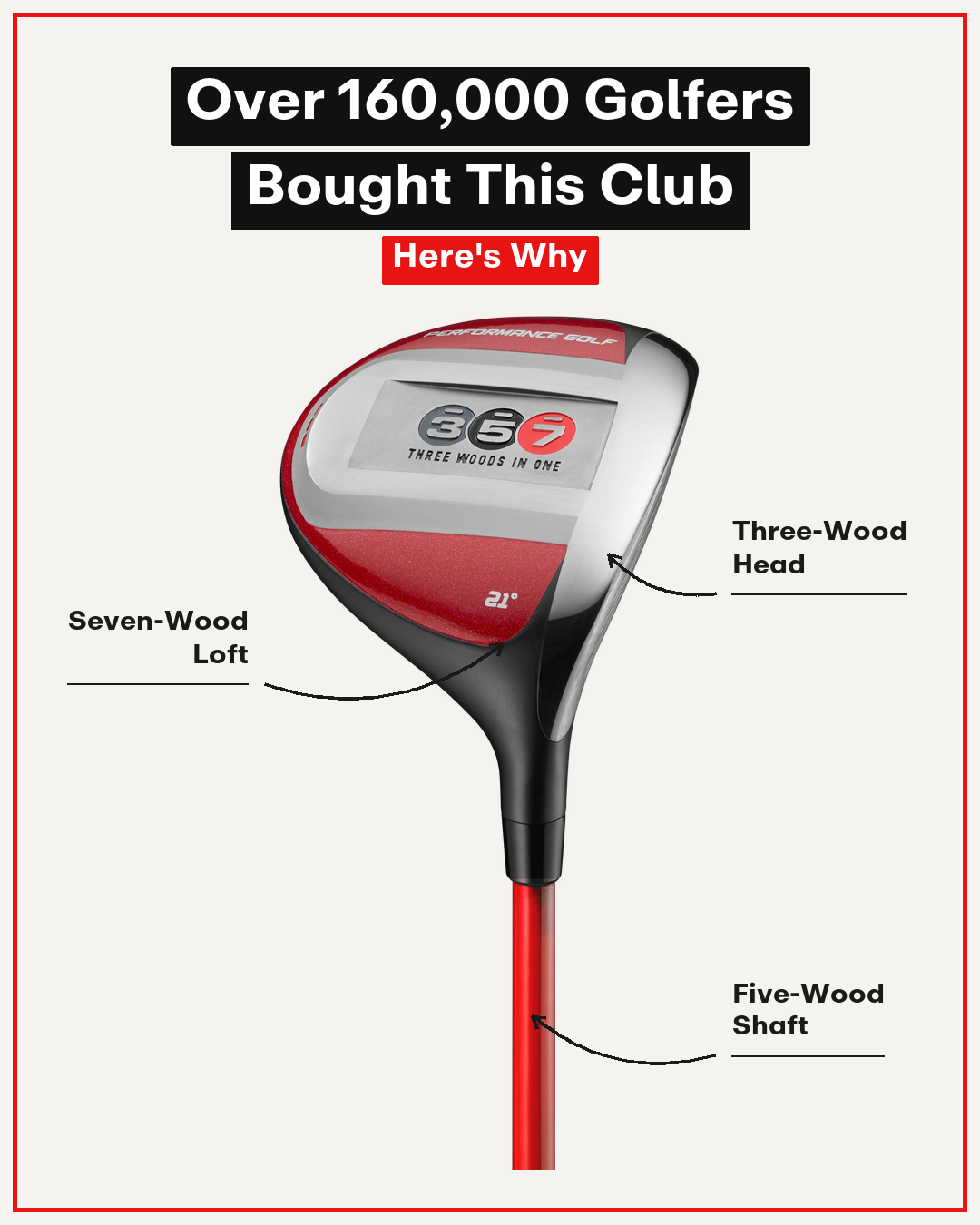Performance Golf Facebook ad