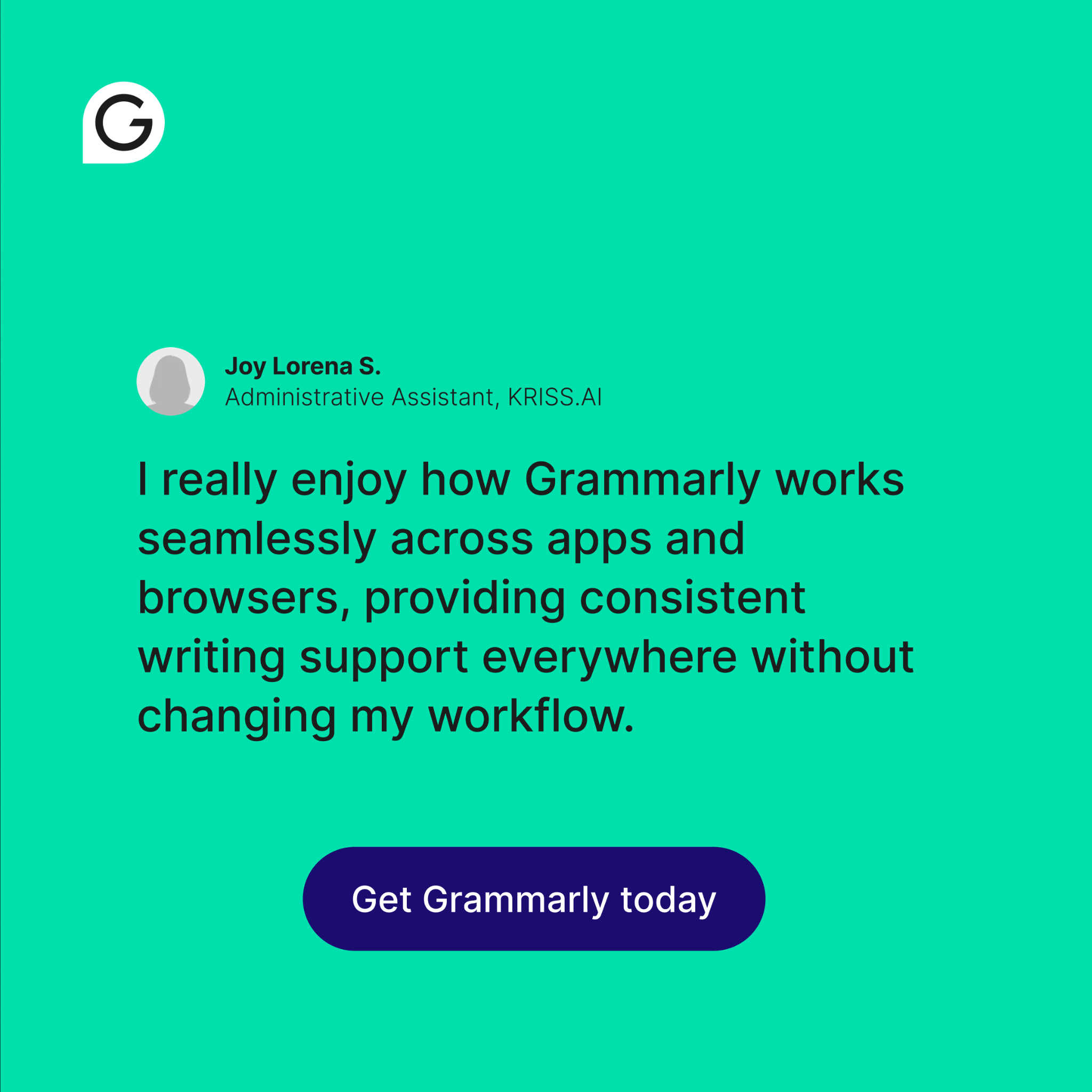 Grammarly Facebook ad