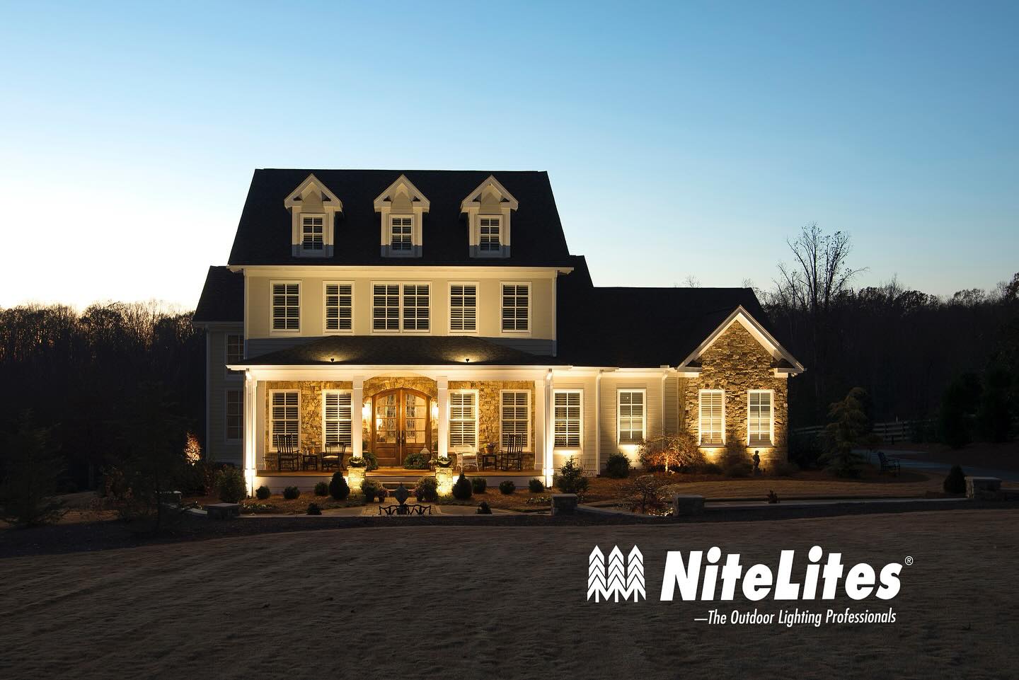 NiteLites of Greenville Outdoor Lights Facebook ad: Professionally designed and installed outdoor lighting