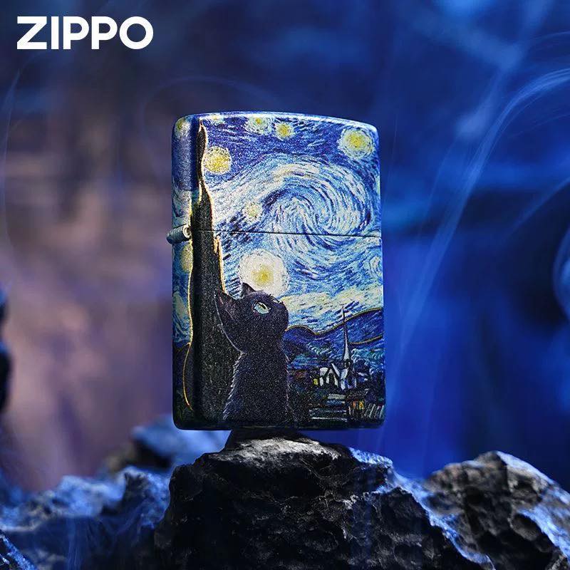 ZIPPO Custom Made Facebook ad: (PRE ORDER) ไฟแช็ก ZIPPO รุ่น Starry Cat ~…