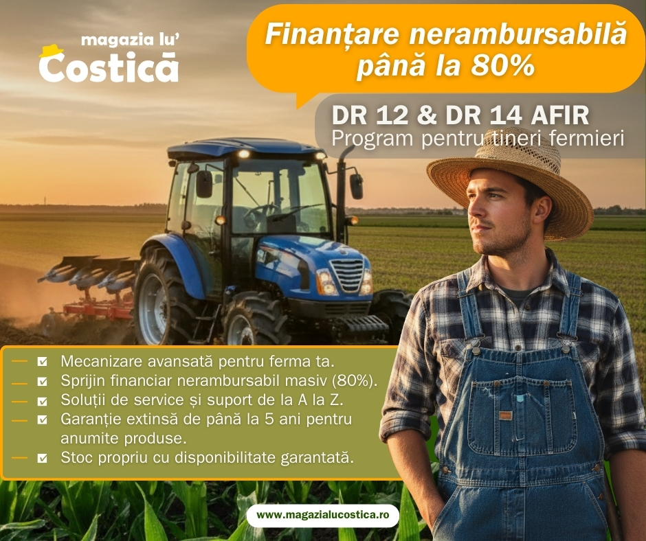 Magazia Lu' Costică Facebook ad: Utilaje agricole, Programe pentru Tânărul Fermier