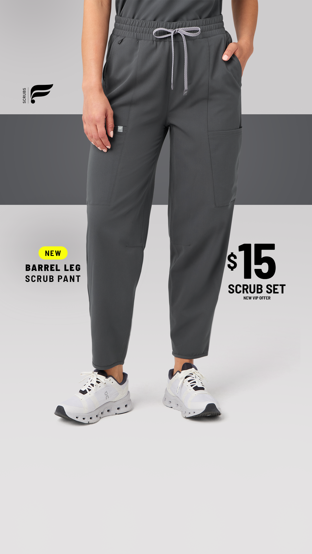 Fabletics Scrubs Facebook ad