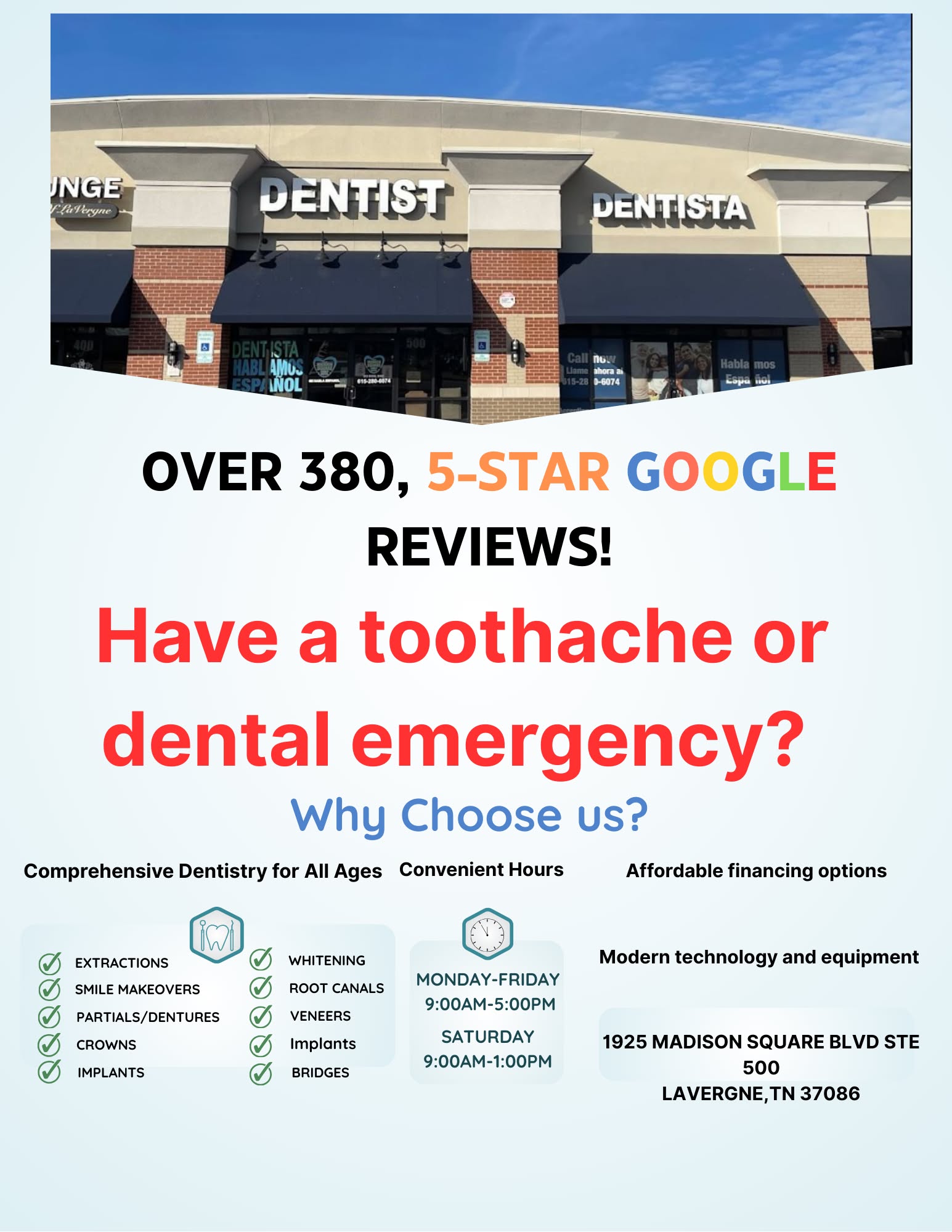 Madison Square Family Dental-Dentista Facebook ad: Madison Square Family Dental