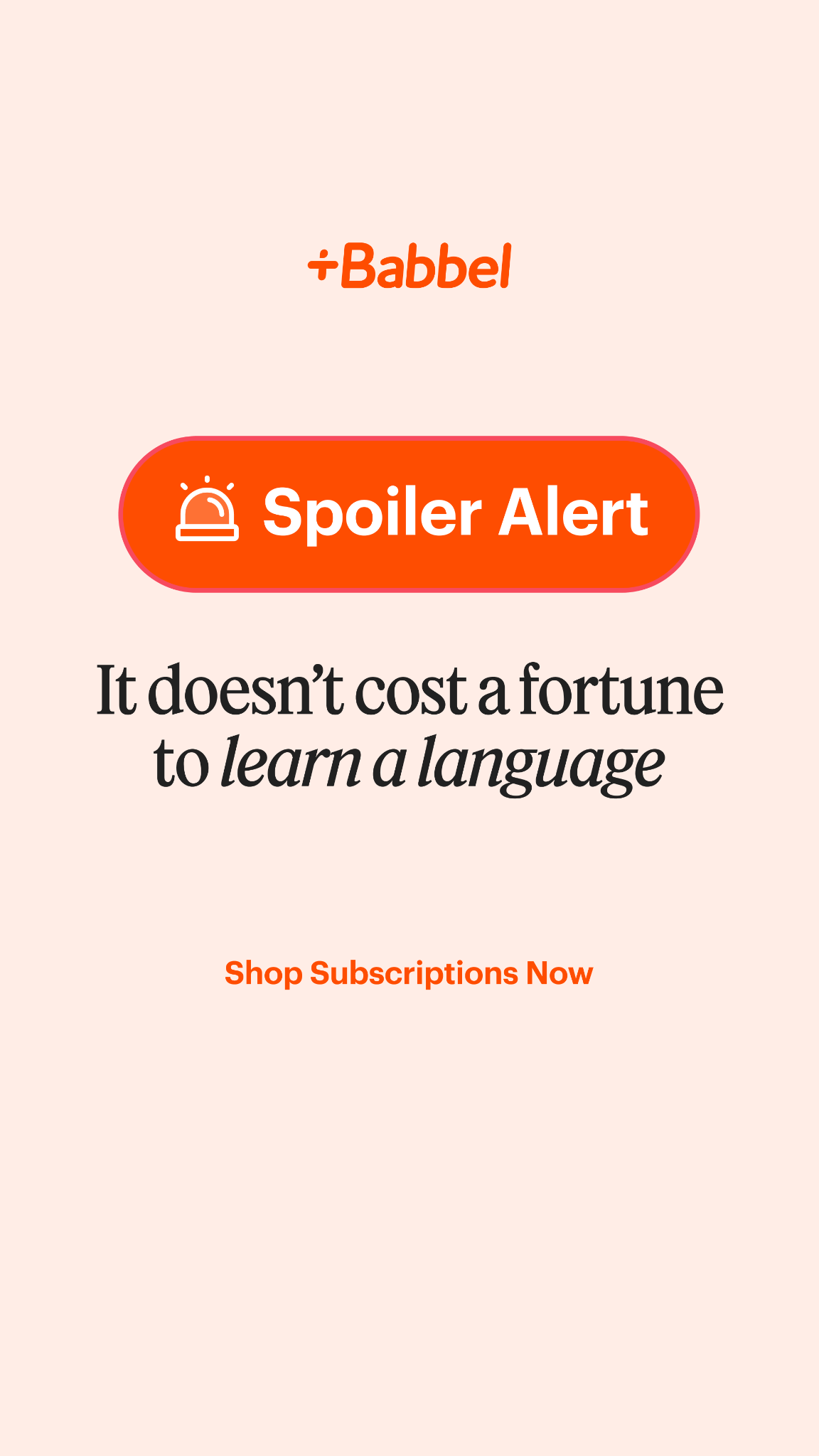 Babbel Facebook ad