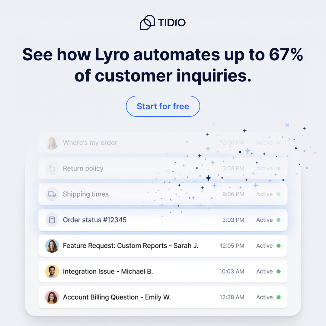 Tidio Facebook ad: Stop paying to answer the same question