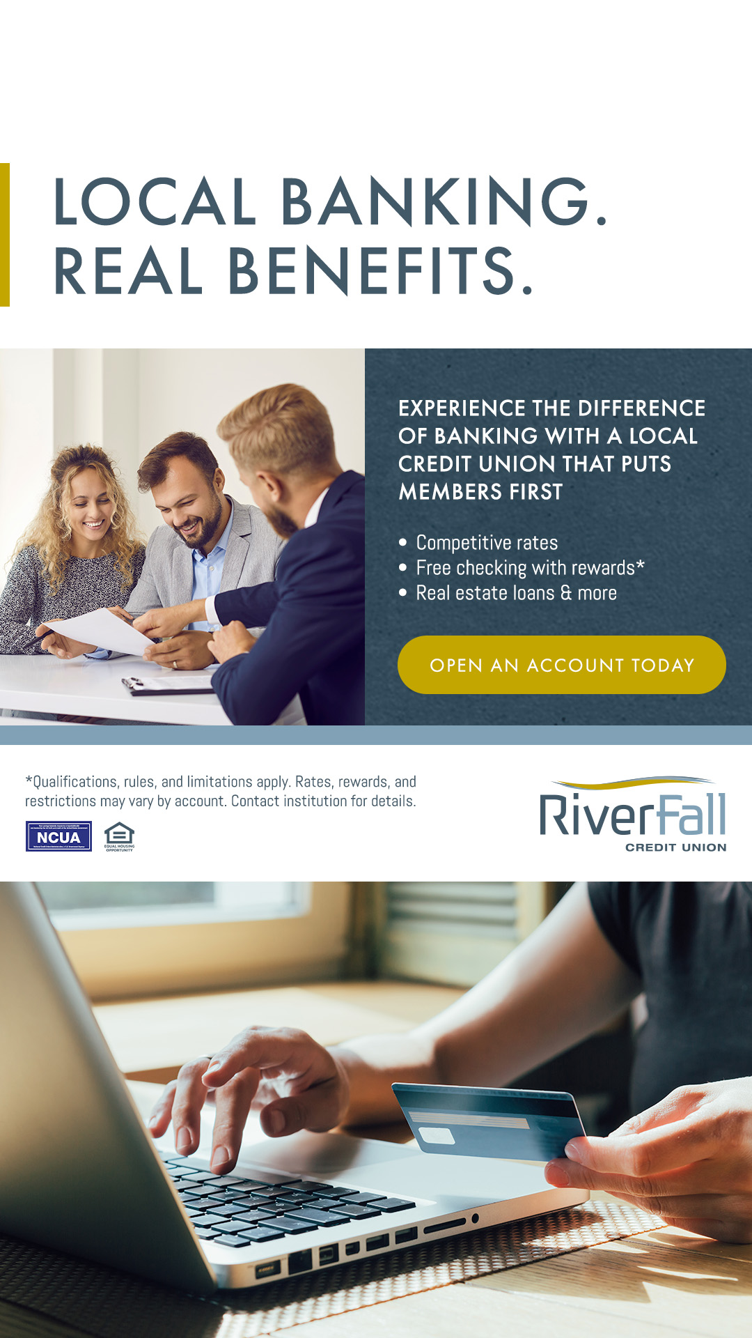 RiverFall Credit Union - West Alabama Facebook ad from Apr 22, 2026