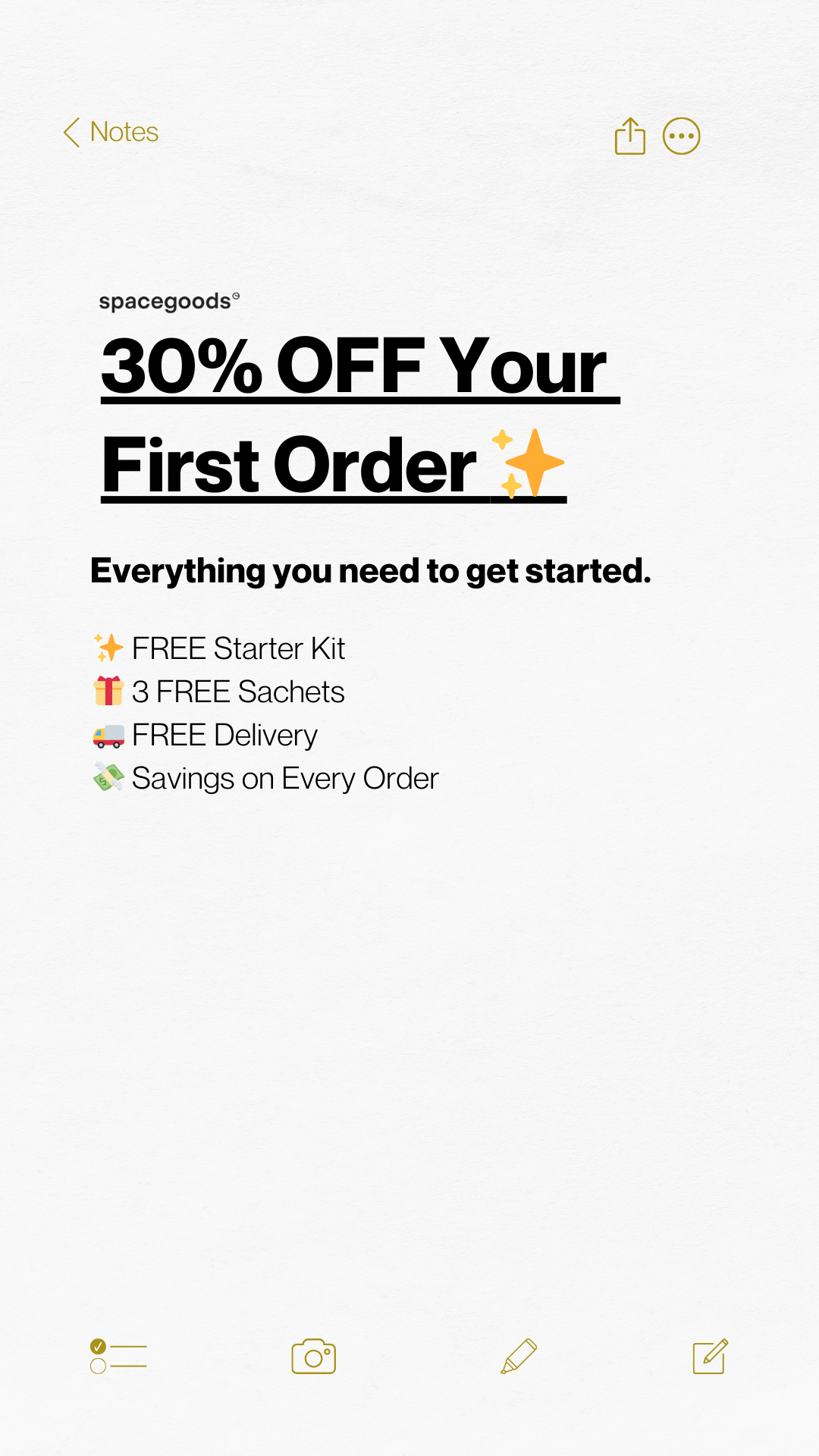 Spacegoods Facebook ad