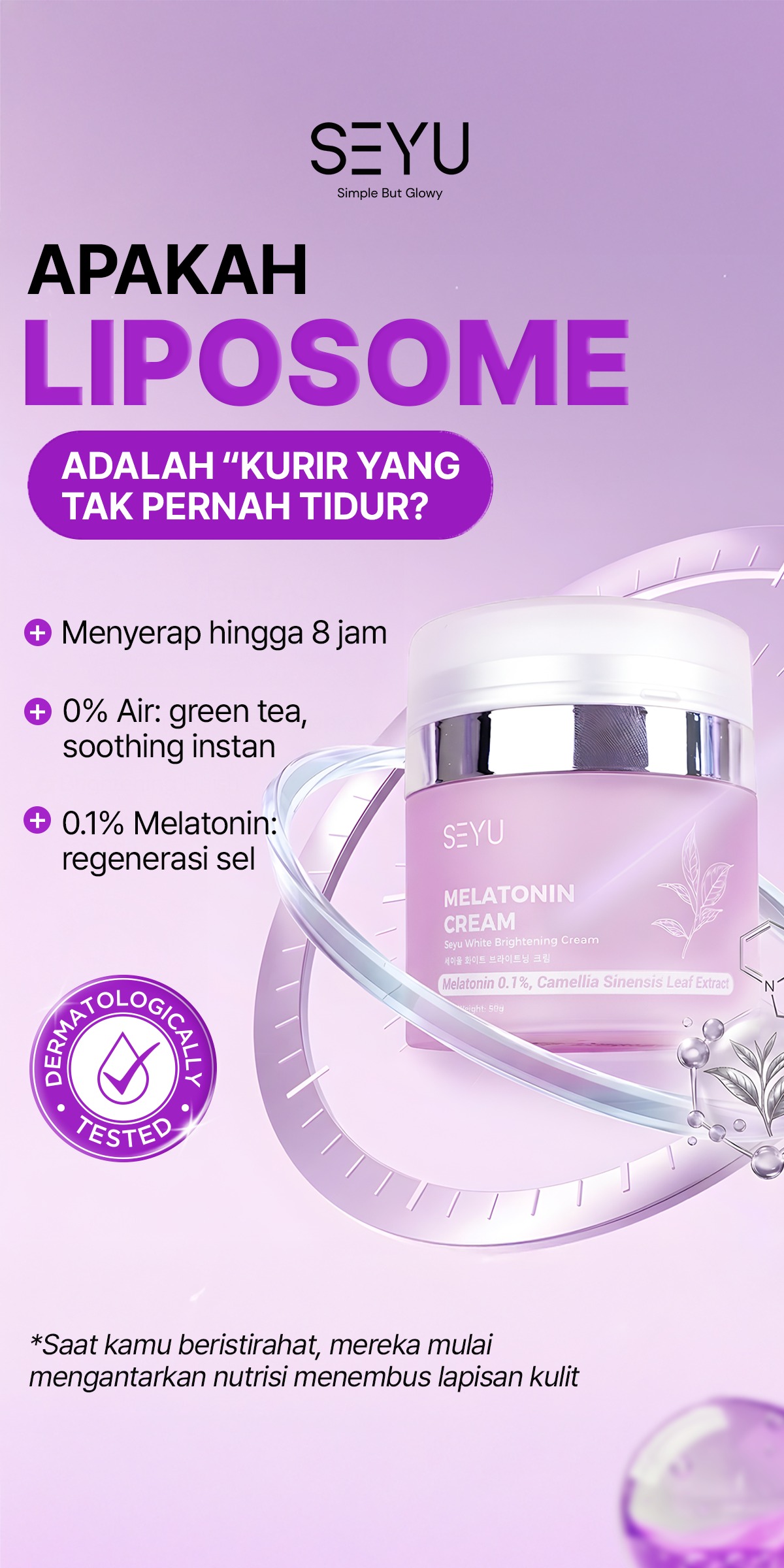 SEYU Indonesia Facebook ad: LIPOSOME, KURIR SETIA UNTUK KULIT AWET MUDA