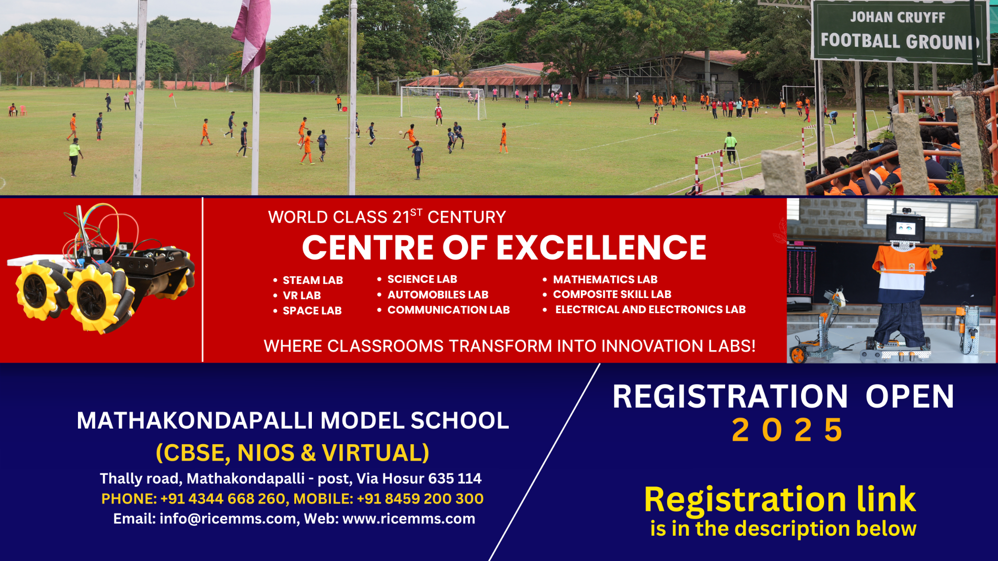 Mathakondapalli Model School Facebook ad from Jan 26, 2026