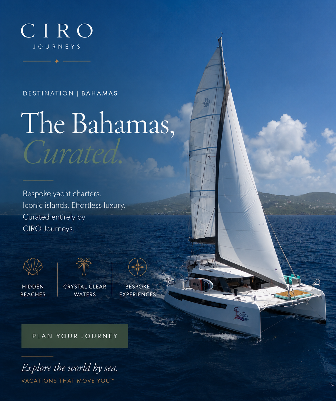 Sail With Ciro Facebook ad: Receive Your Charter Plan