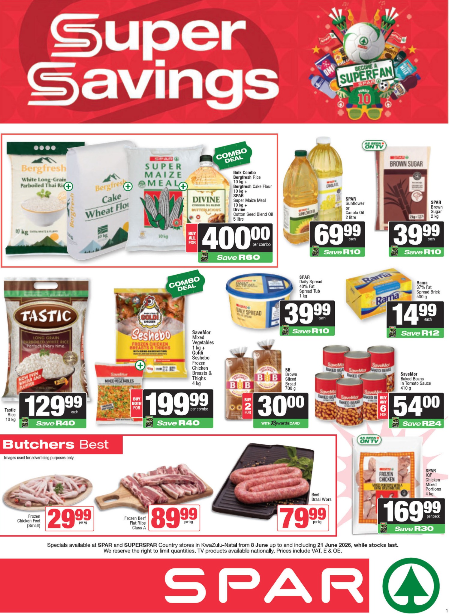 Guzzle Catalogue Specials Facebook ad: SPAR & SUPERSPAR KwaZulu-Natal (Country): Super Savings (08…