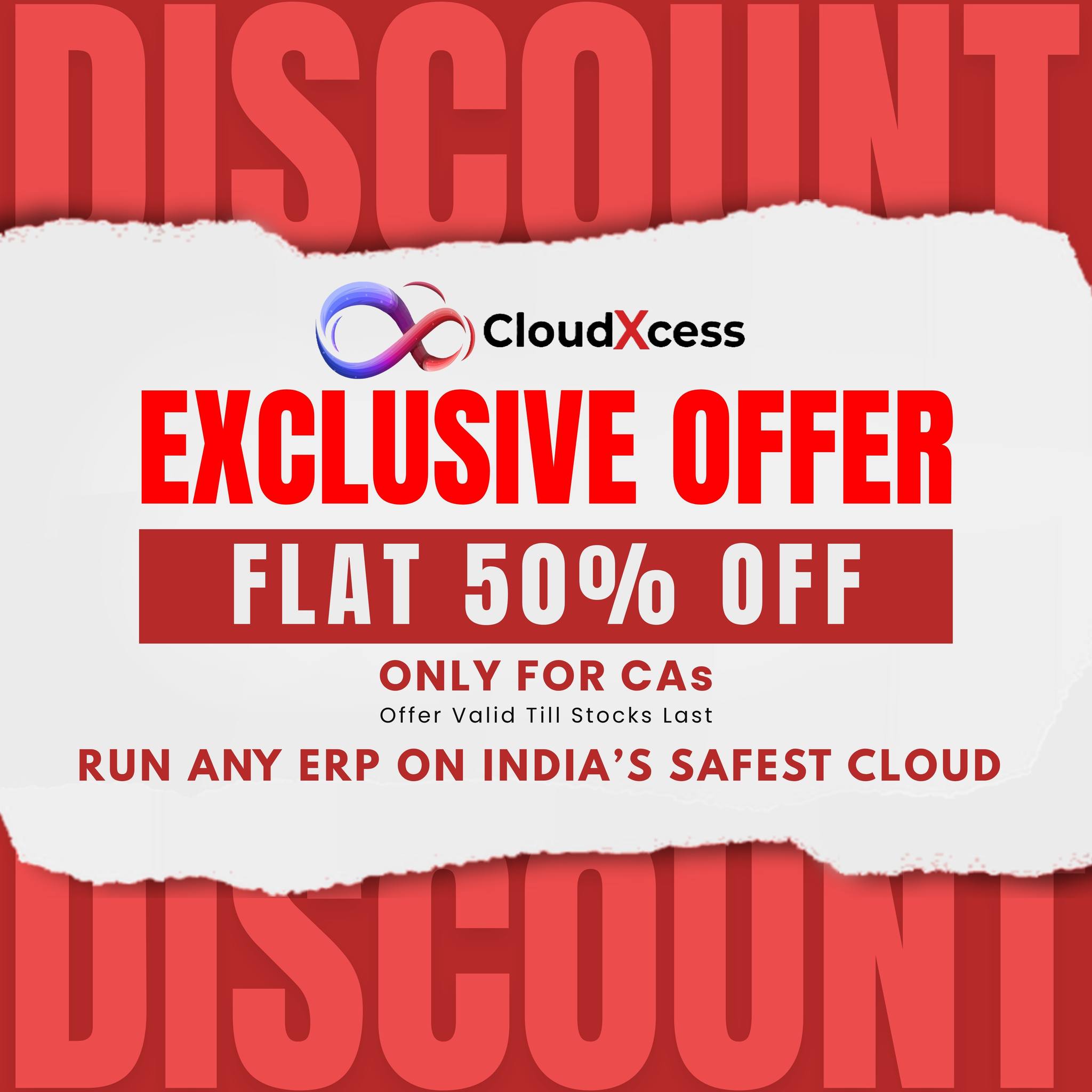 CloudXcess.com Facebook ad: Share on WhatsApp