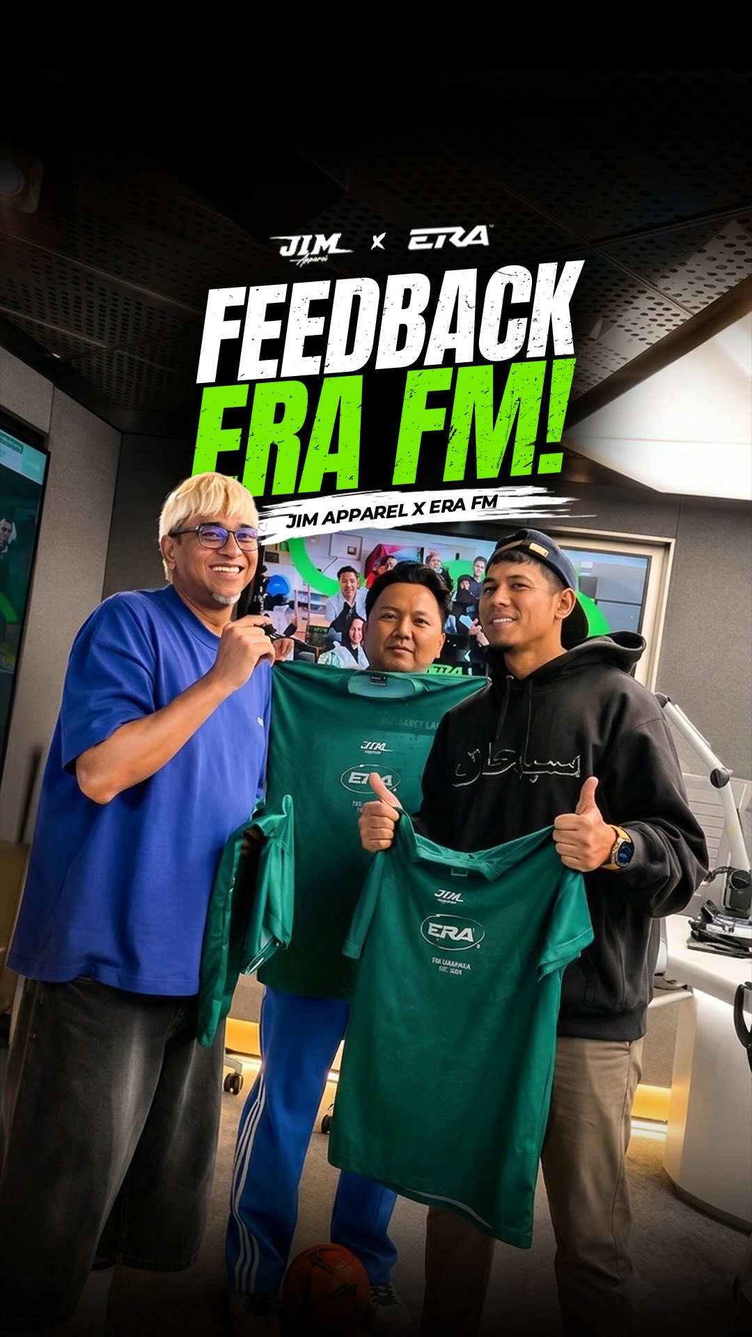 Jim Apparel Facebook ad: BIG THANK YOU to ERA FM @era.je for…