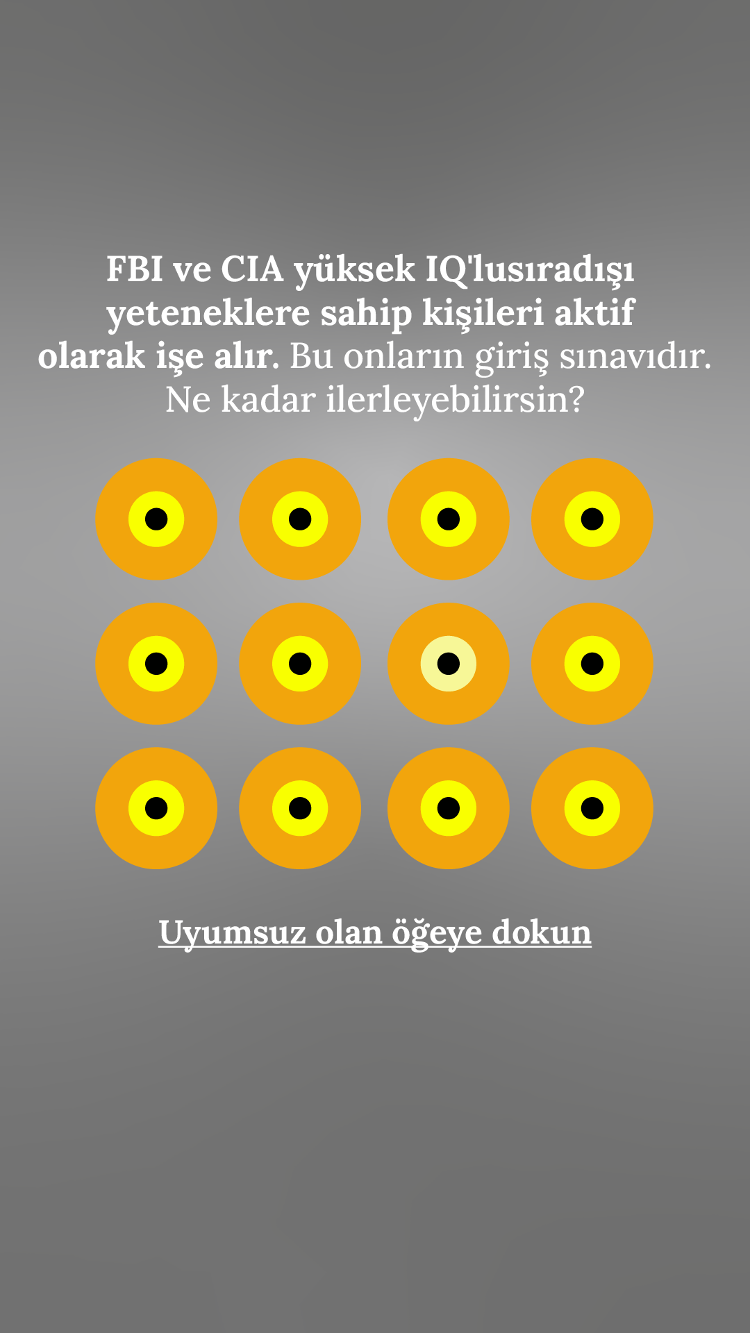 International Brain Test Facebook ad
