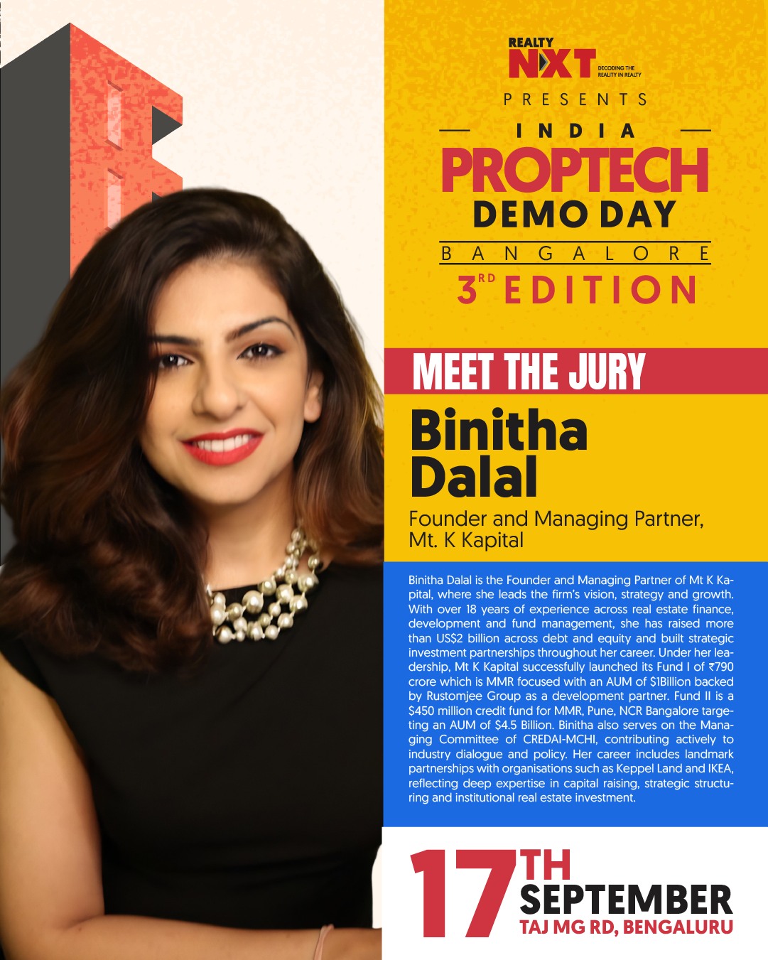 Realty NXT Facebook ad: | We are proud to welcome Binitha Dalalβ¦