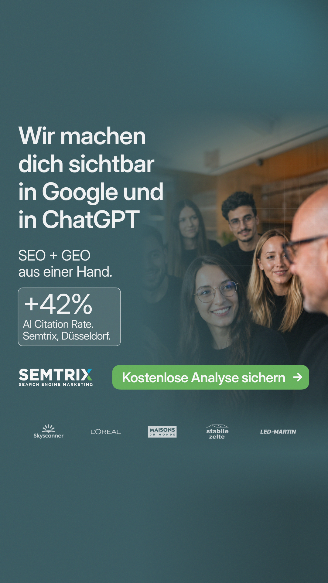 Semtrix Facebook ad: Deine Website ist online. Aber rankt sie auch?