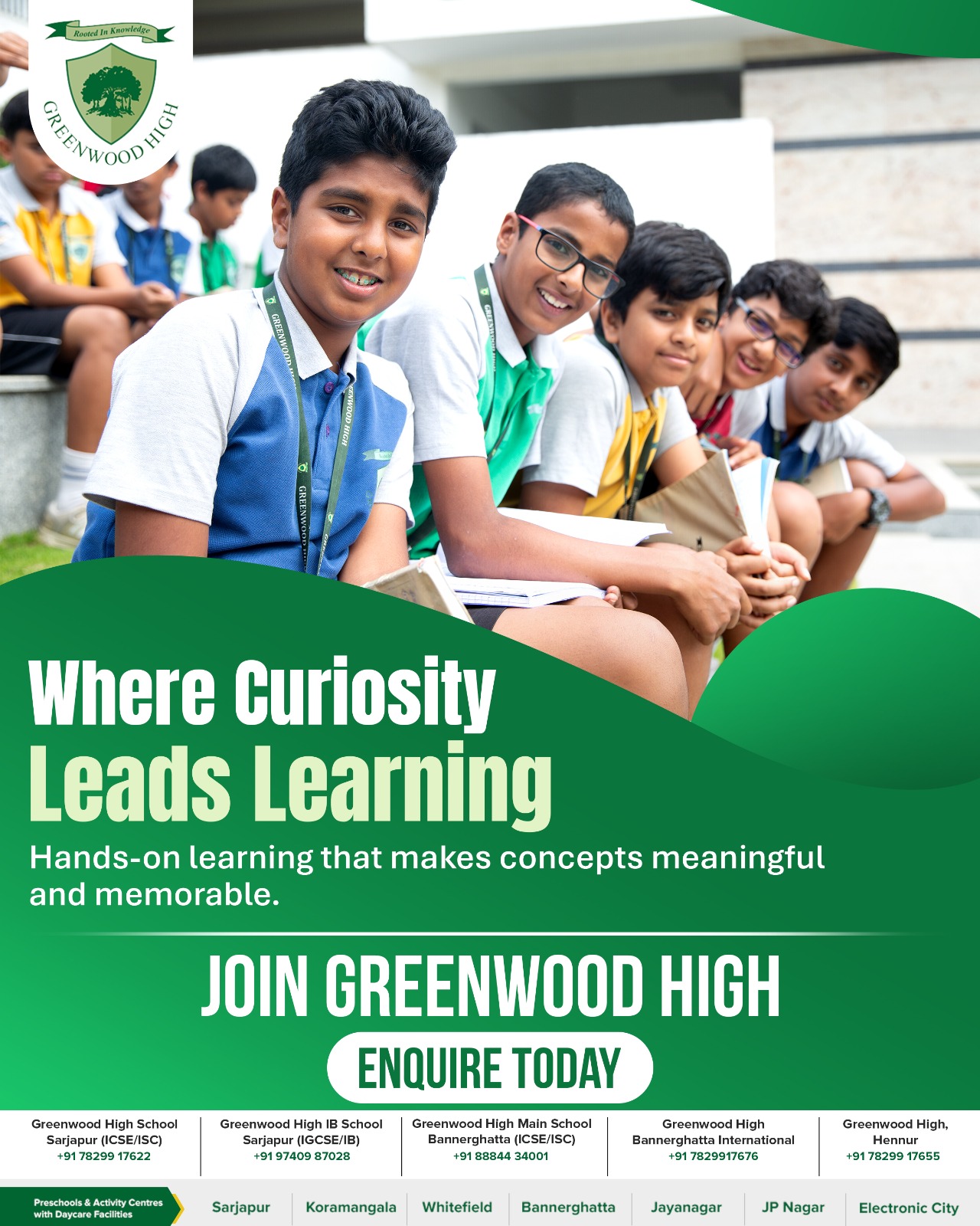 Greenwood High International School Facebook ad: IB & IGCSE at Greenwood High