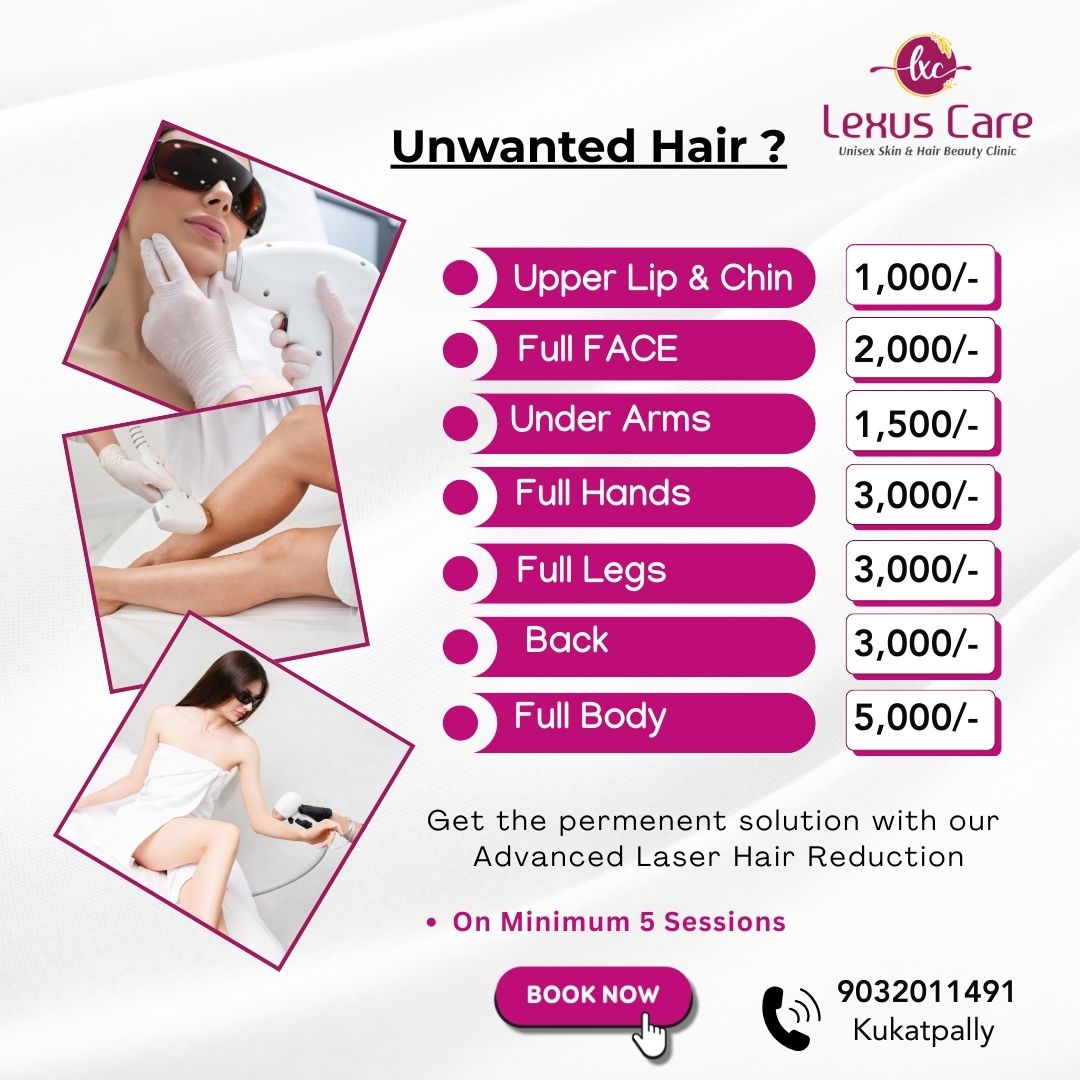 Lexuscare Brows and Beauty Facebook ad: Advanced Laser Hair Reduction