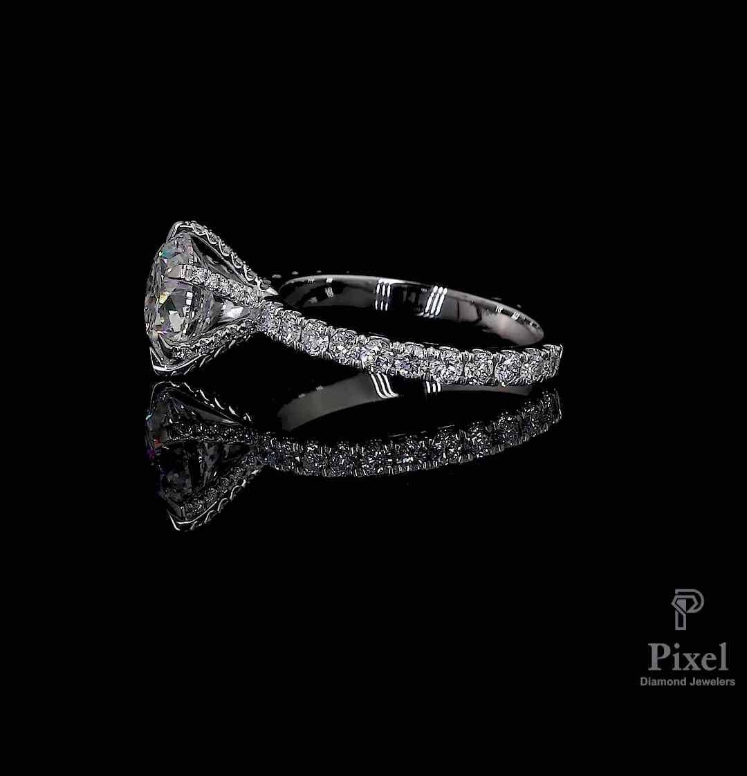 Kireet Gajera Facebook ad: 4.0 ctw Round Diamond Engagement Ring. Brand New!
