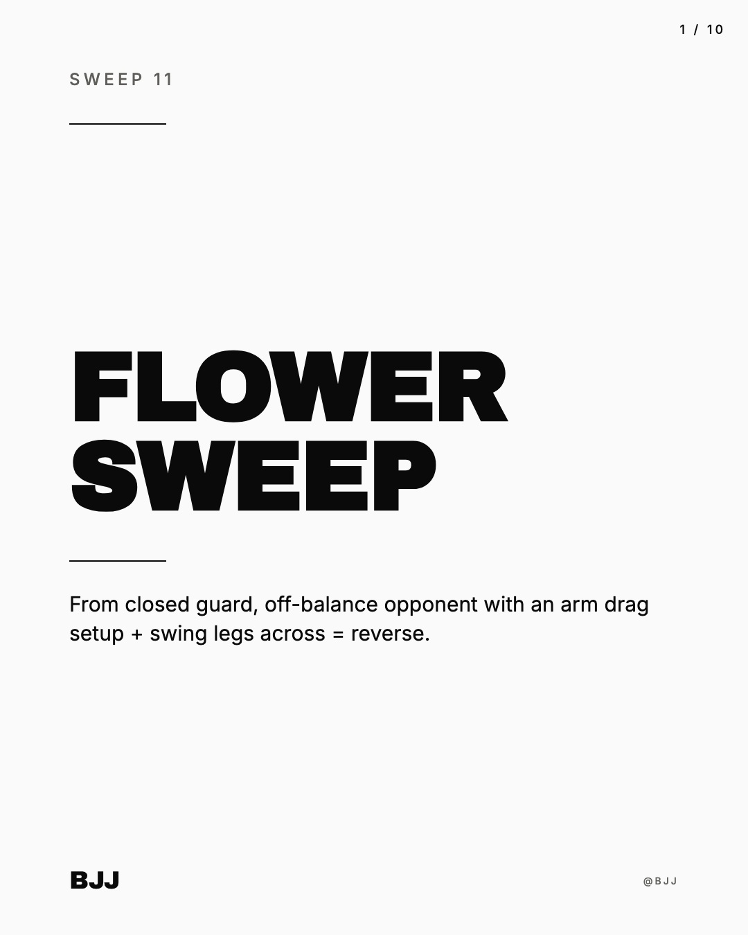 BJJ Facebook ad: FLOWER SWEEP