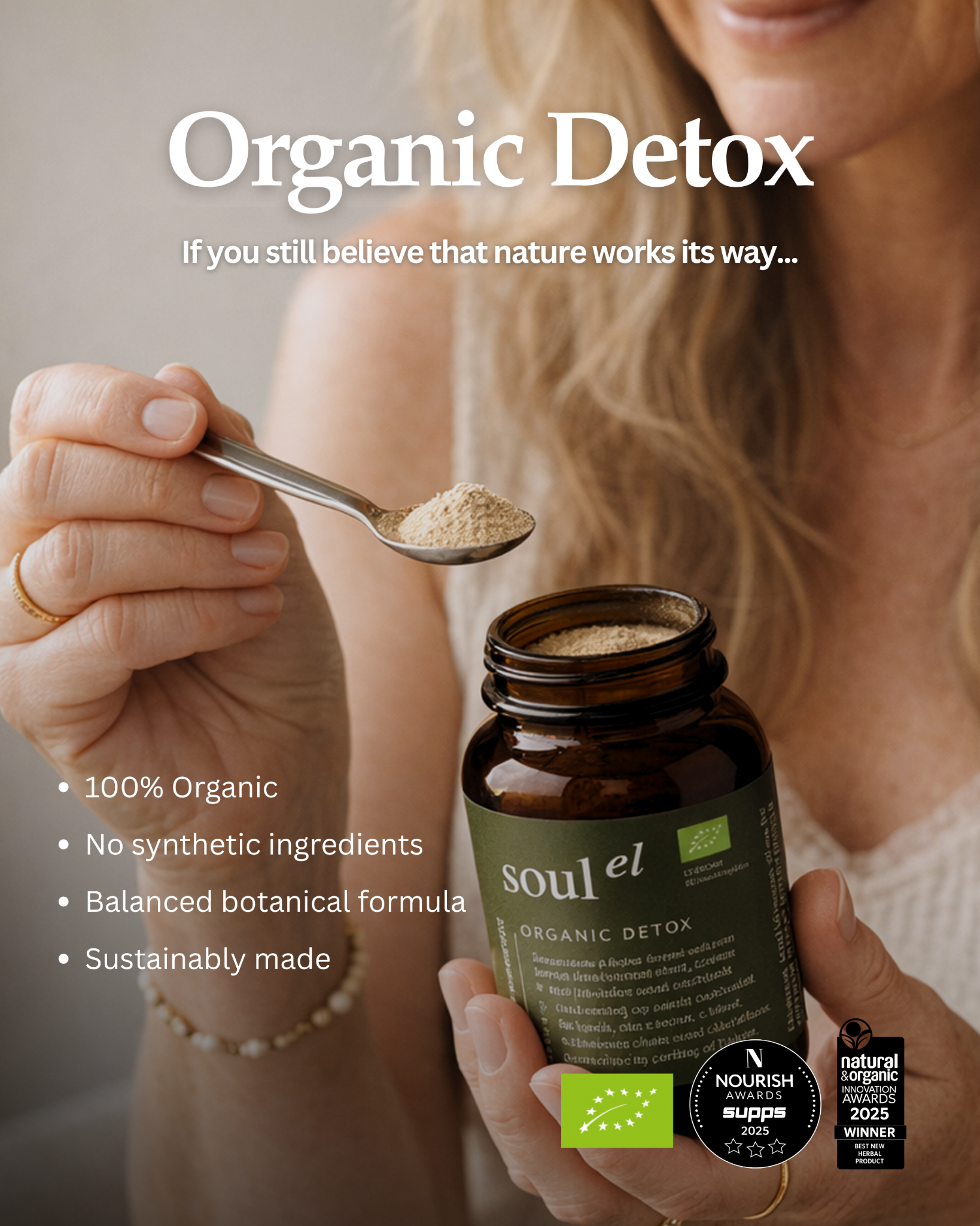 Soulel UK Facebook ad: Nature works with consistency