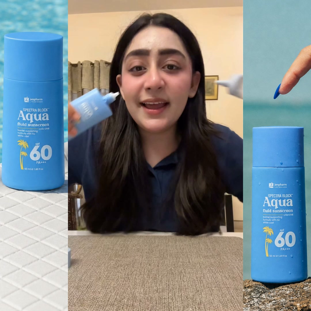 Jenpharm Life Sciences Facebook ad: NEW LAUNCH, Aqua Sunblock SPF 60