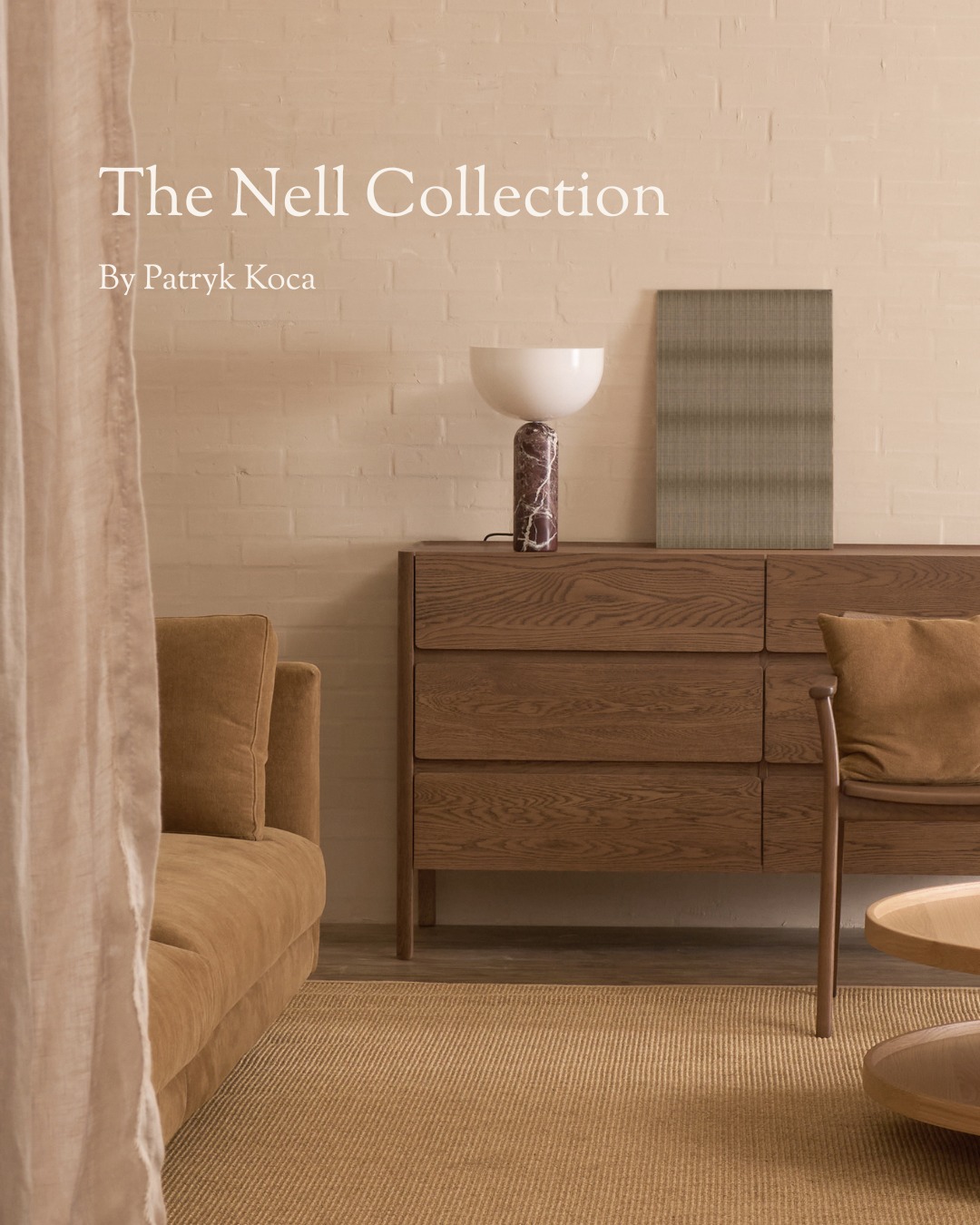Tolv.dk Facebook ad: The Nell Collection by @patryk_design balances sharp edges…