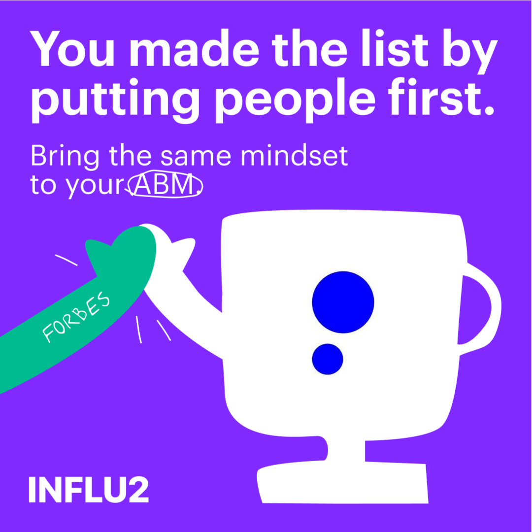 Influ2 x B2B marketing Facebook ad: Make ABM about people, not logos