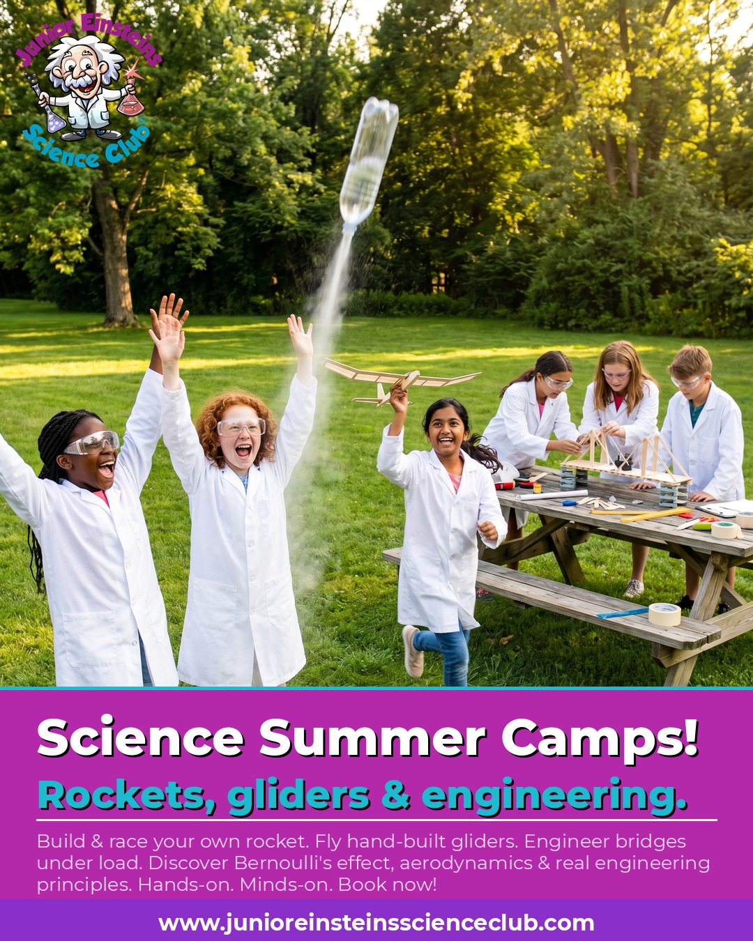 Junior Einsteins Science Club Facebook ad