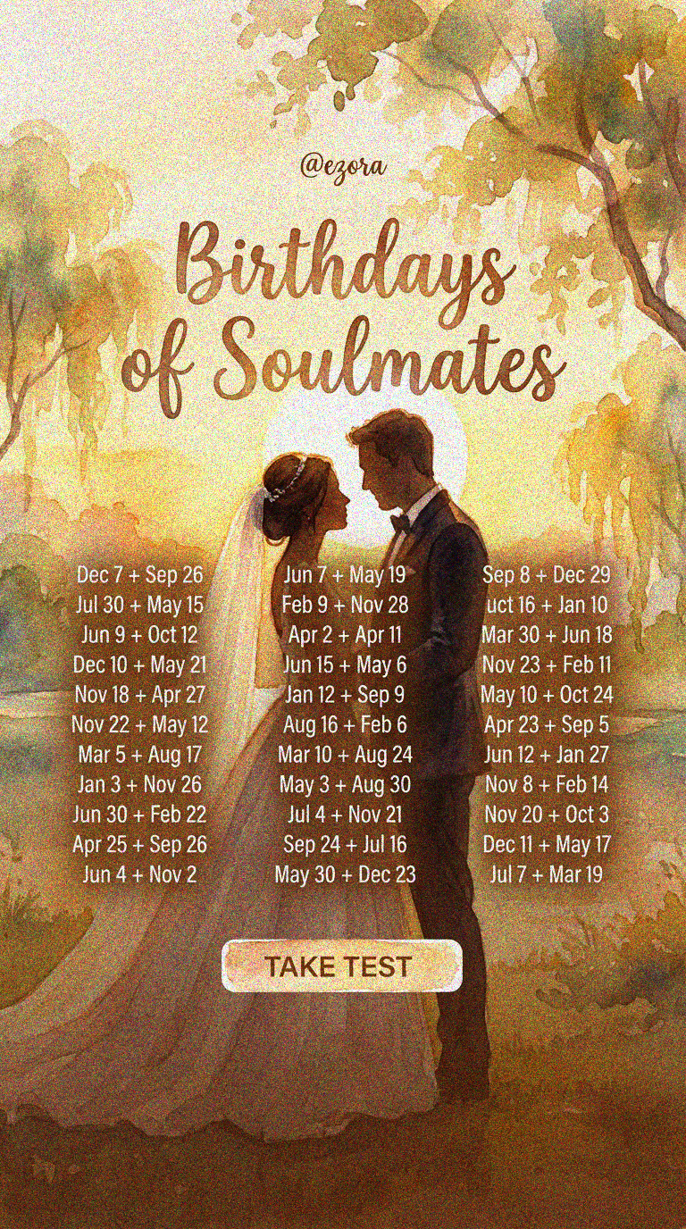 Azora - Soulmate Reveal Facebook ad: Soulmate Birthdays Revealed