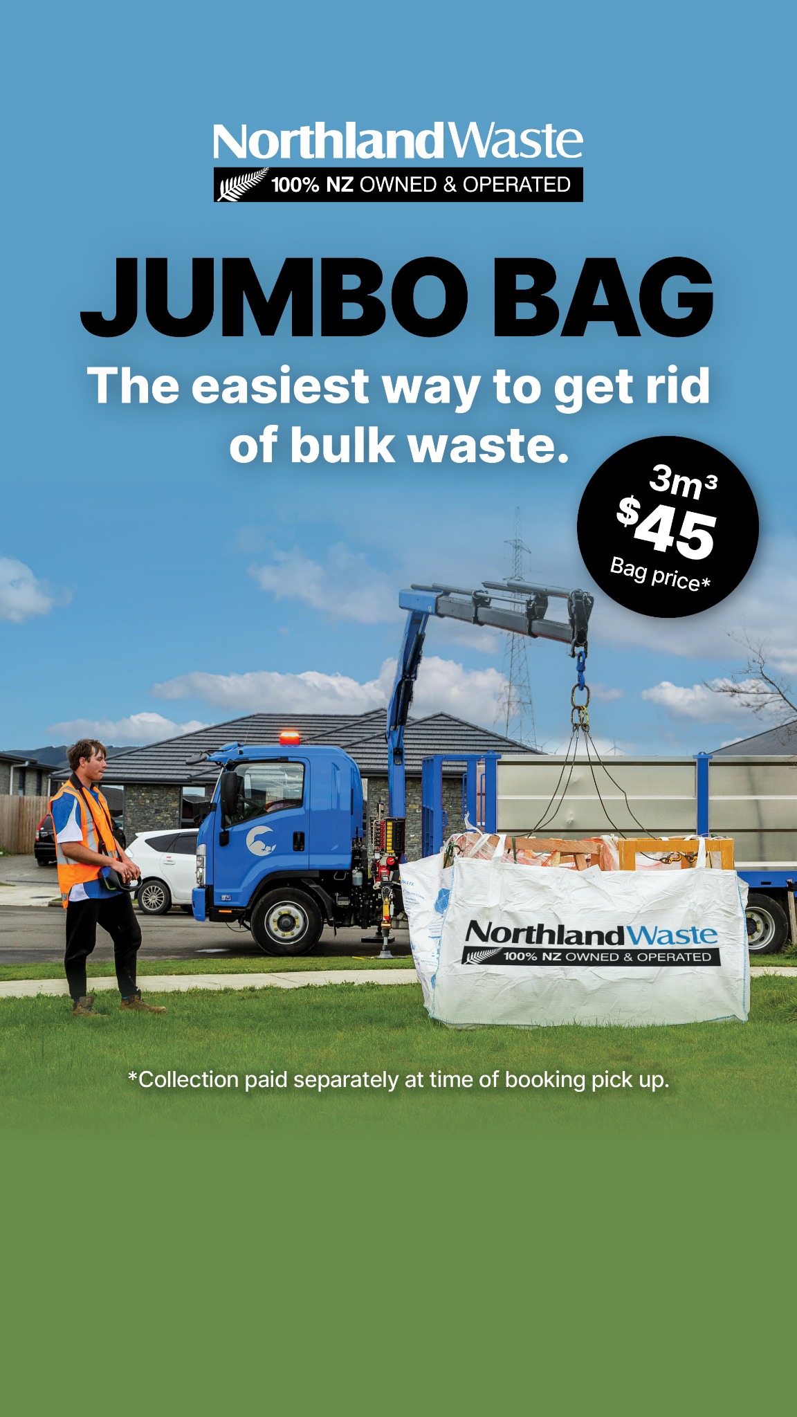 Northland Waste Whangarei Facebook ad from Mar 15, 2026