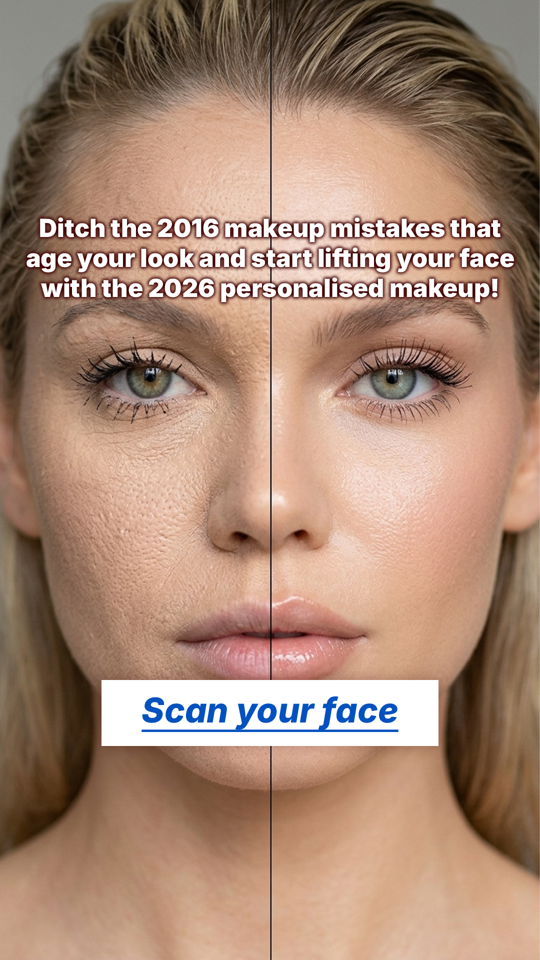 Luvly Makeup Facebook ad: One-click away from New Glowing Face!