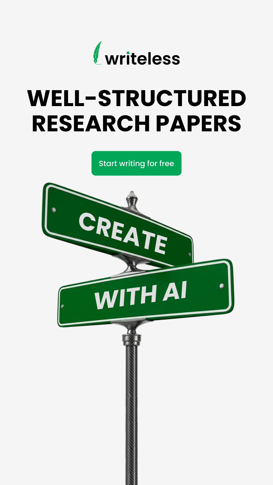 Writeless AI Facebook ad