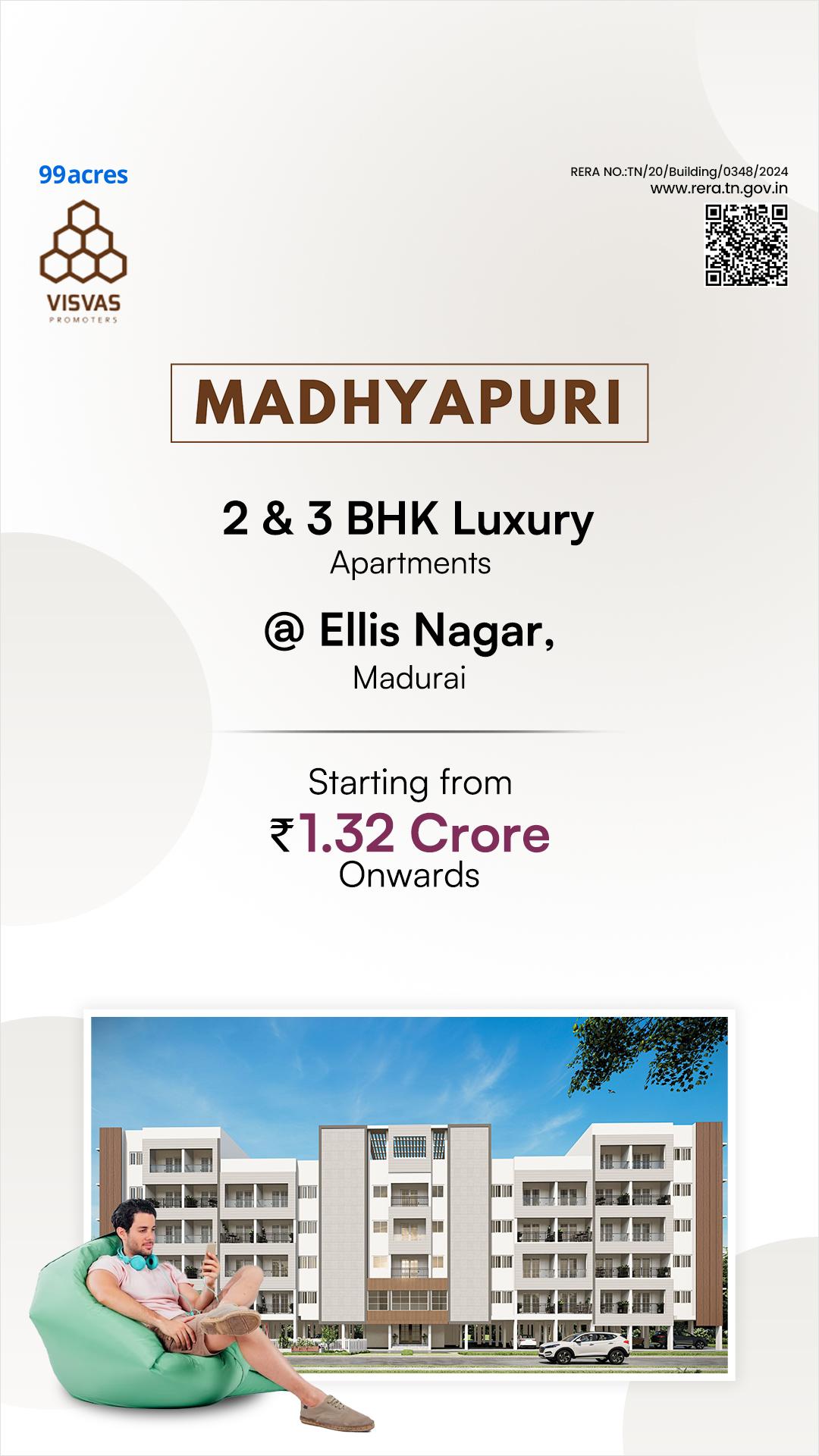 99acres.com new homes Facebook ad: Visvas Madhyapuri - at Ellis Nagar, Madurai