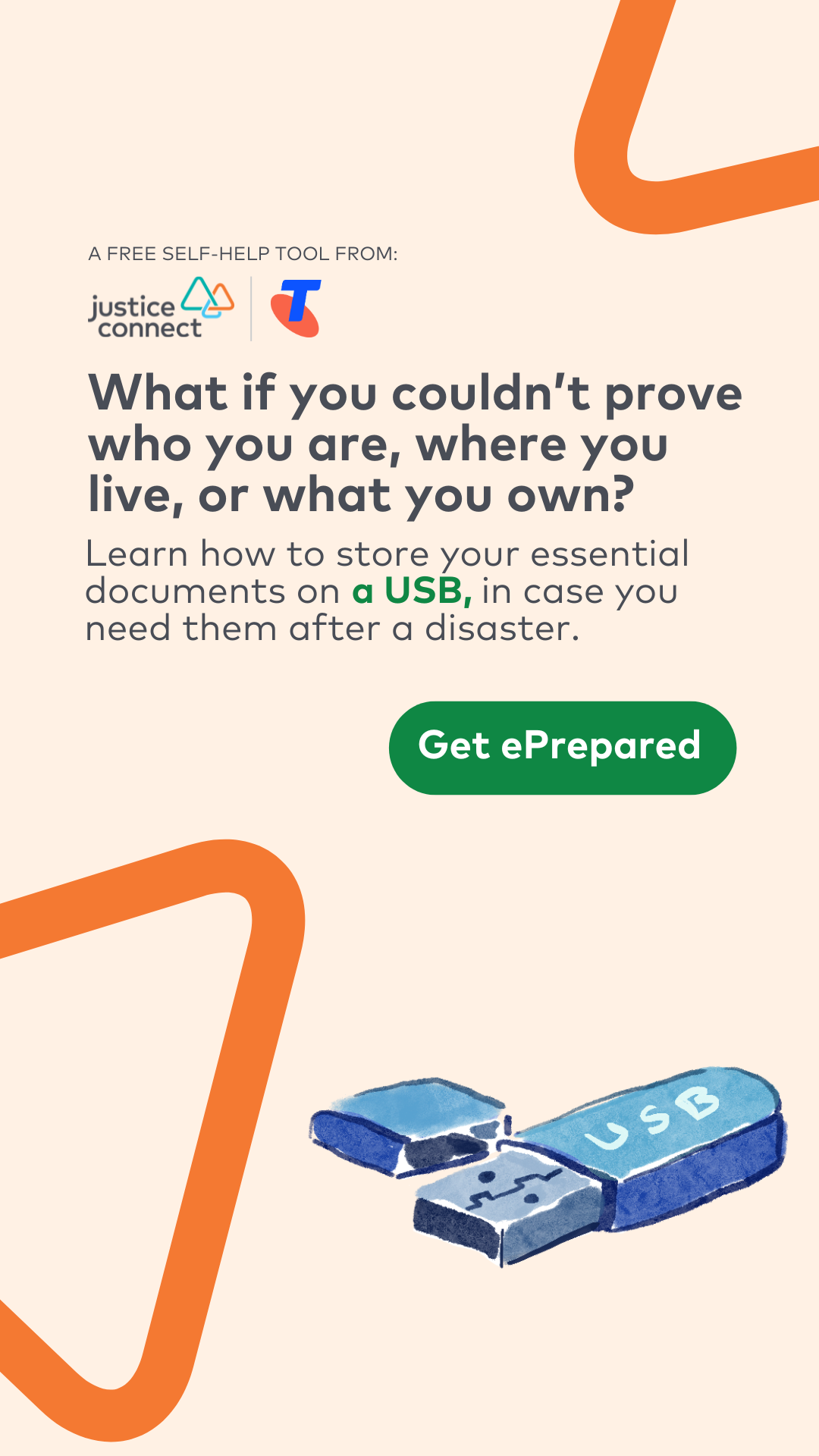 Justice Connect Facebook ad