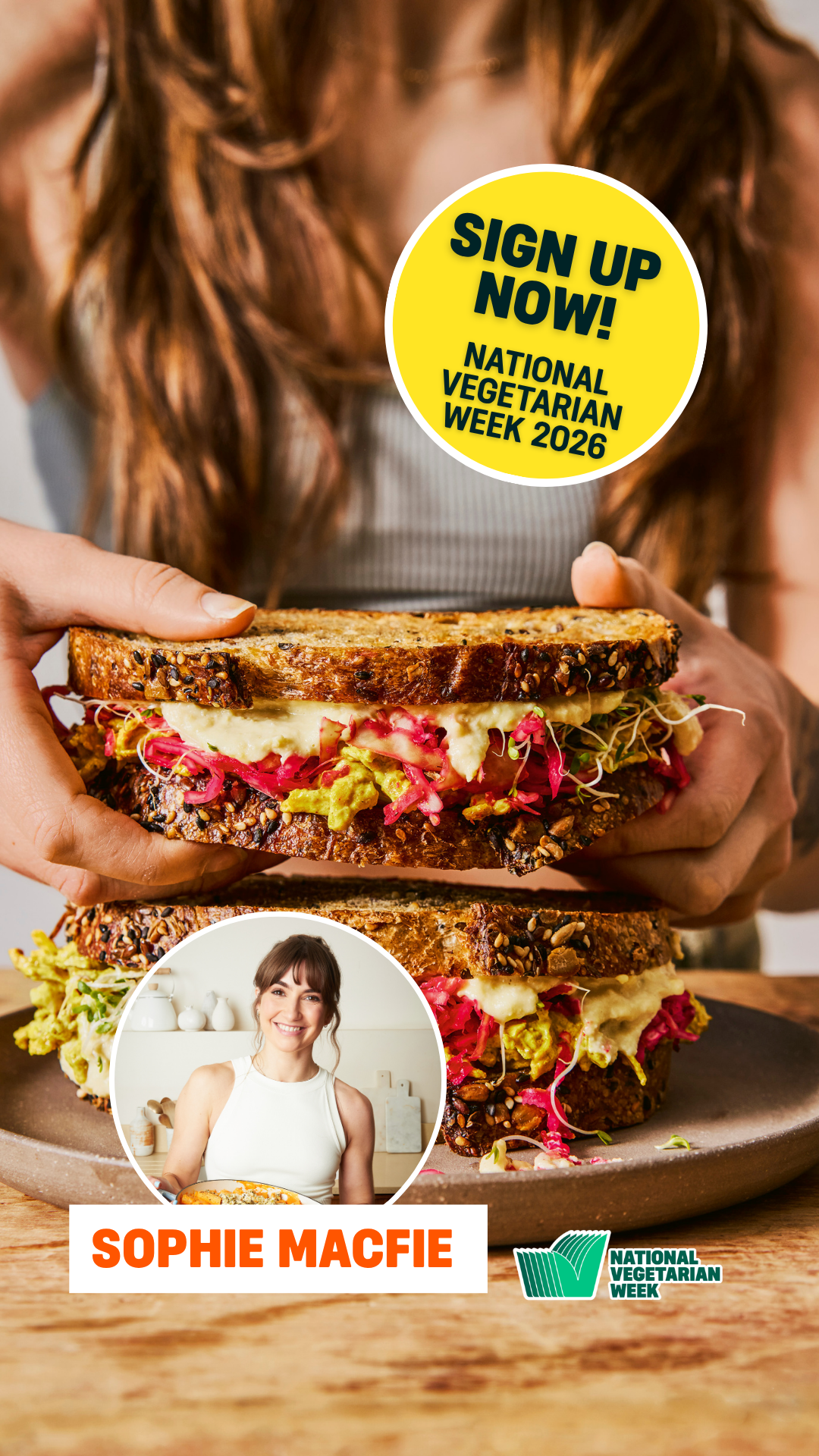 The Vegetarian Society Facebook ad: FREE RECIPES. AMAZING PRIZES.