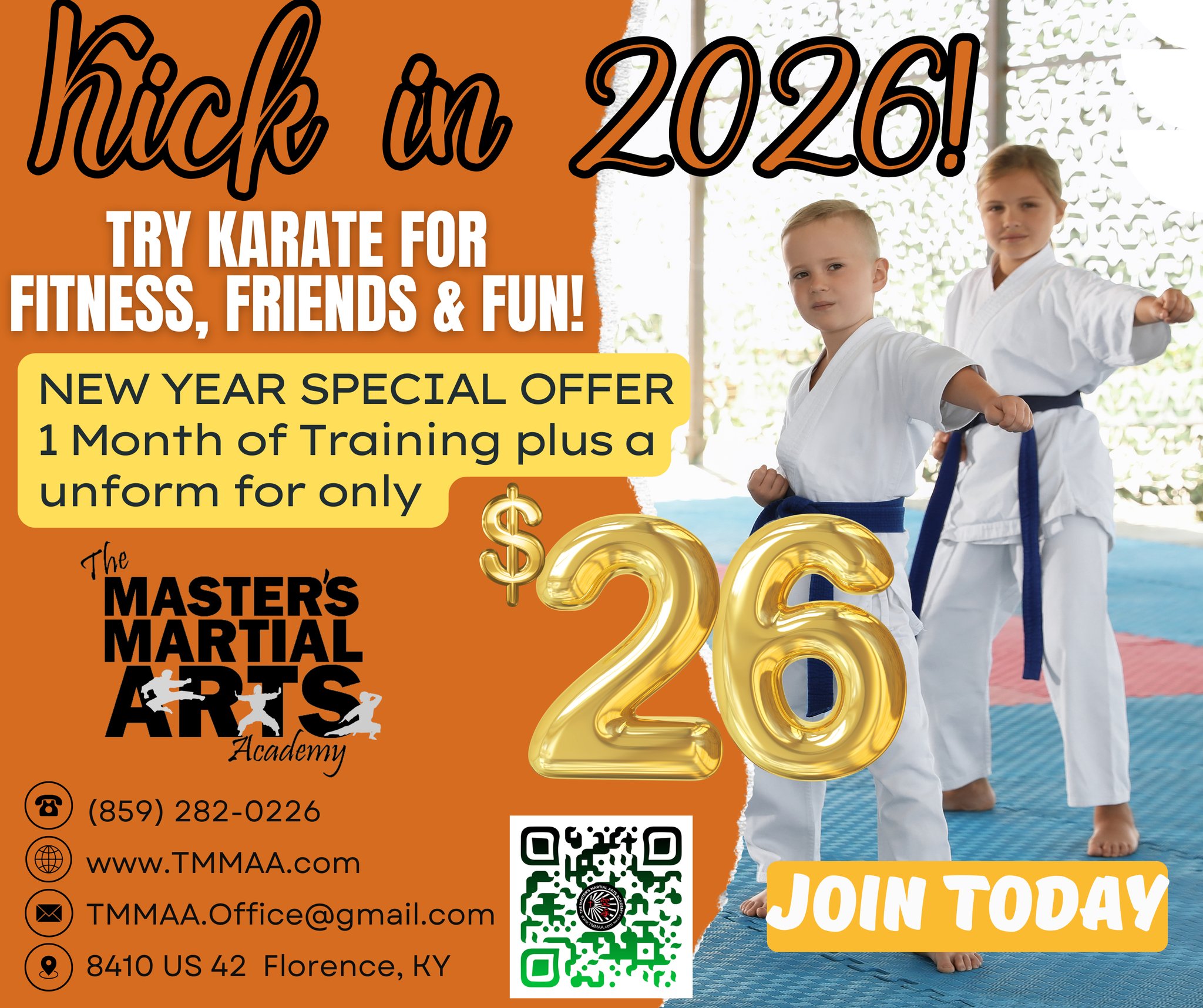 The Master's Martial Arts Academy Facebook ad