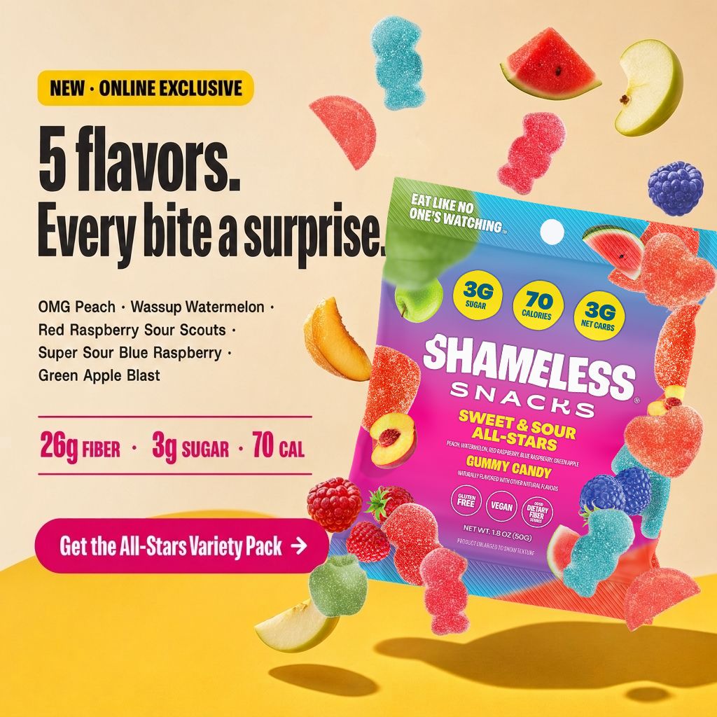 Shameless Snacks Facebook ad