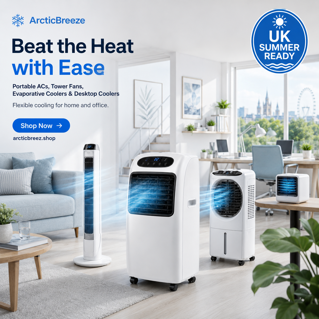 ArcticBreeze Facebook ad: Stay Comfortable During Heatwaves