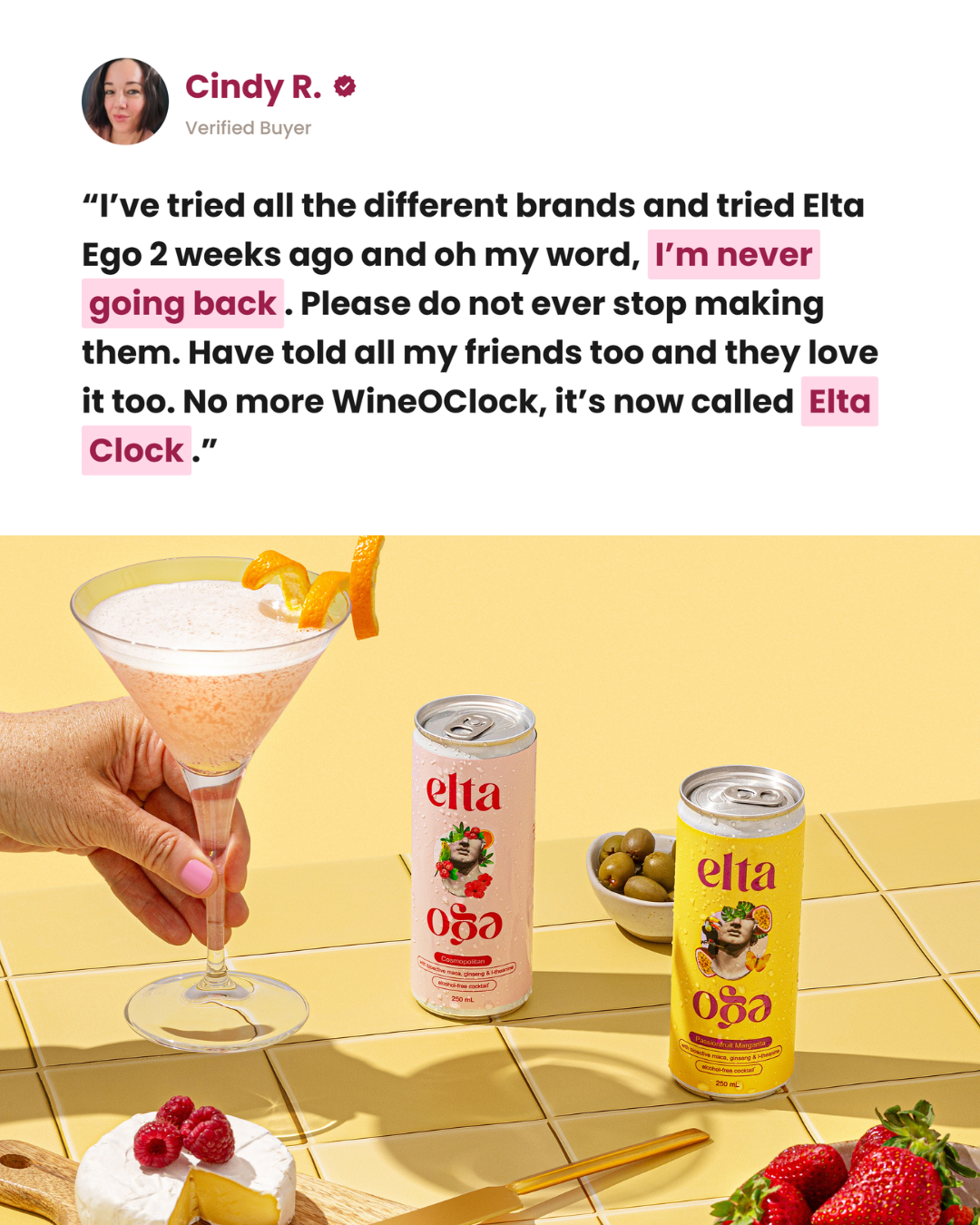 Elta Ego Facebook ad: 15% off your first order + free shipping.