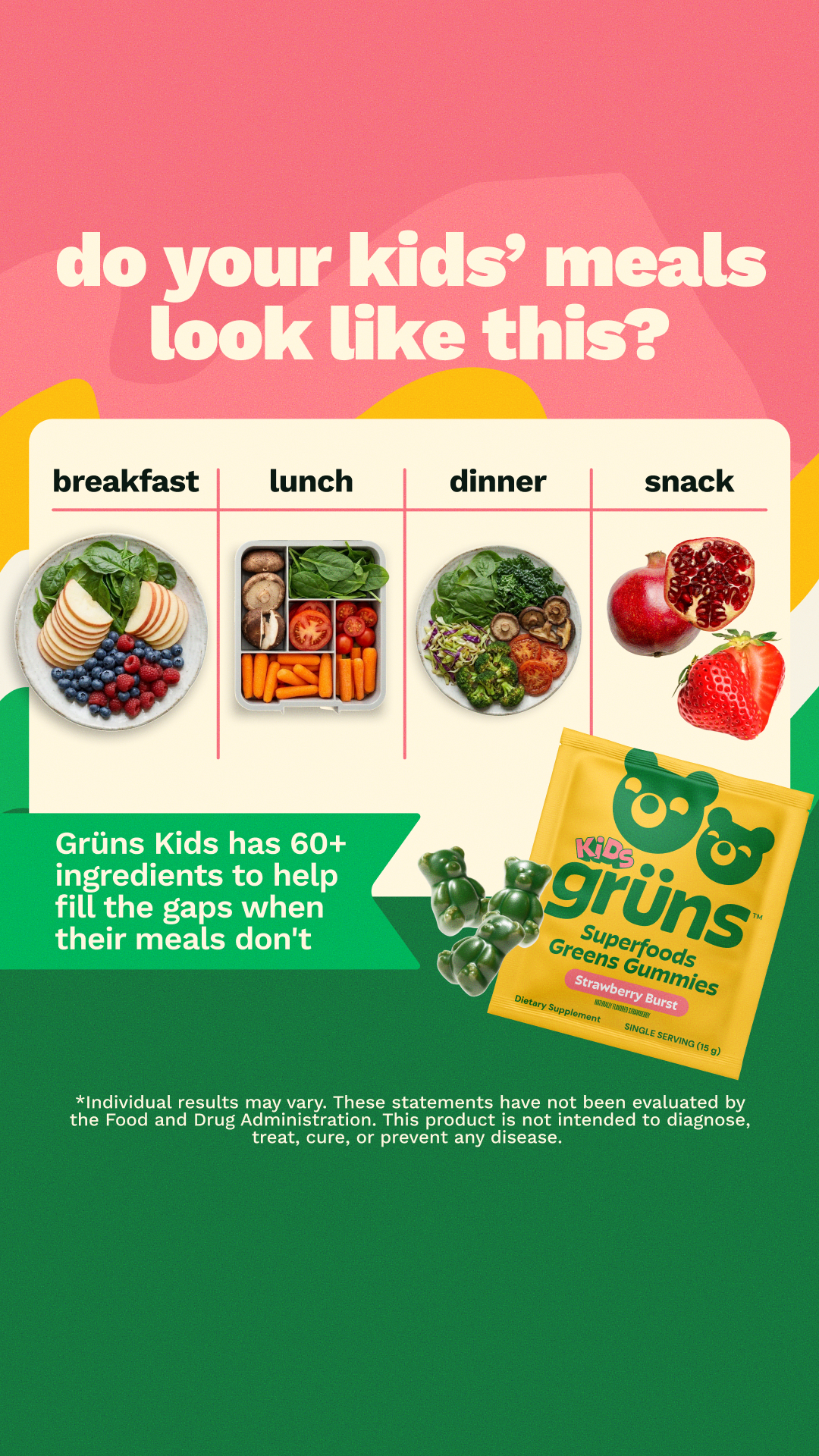 Grüns Kids Facebook ad