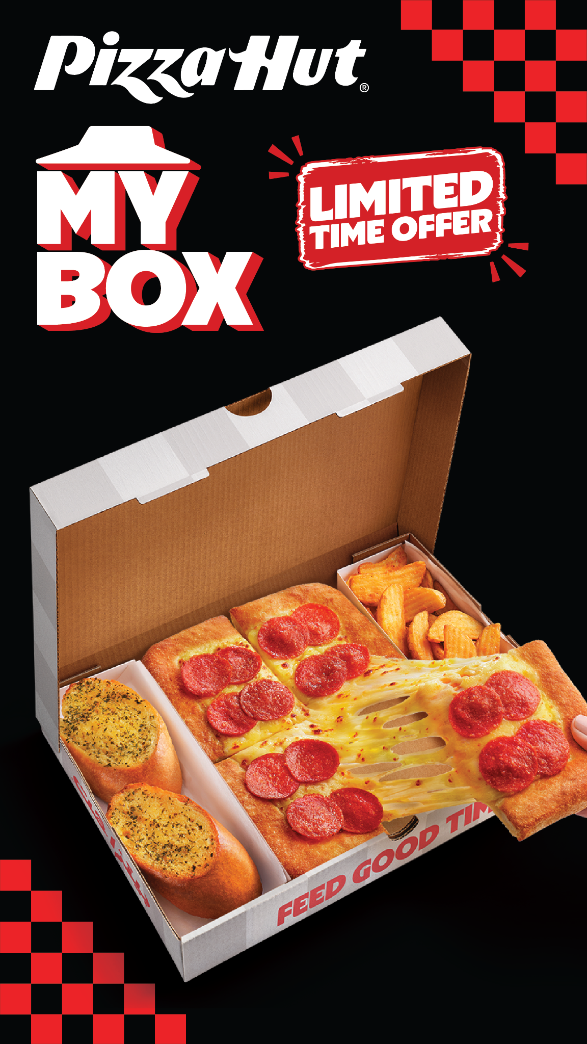 Pizza Hut Facebook ad: نصف السعر، نفس المتعة