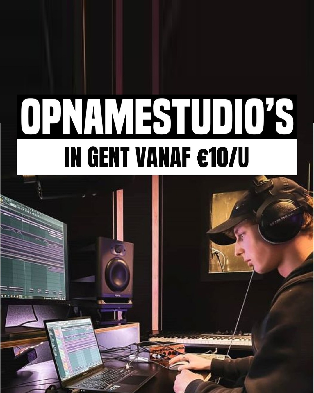 Plug The Jack Facebook ad: Rec & Prod studio's Gent · vanaf €10/u