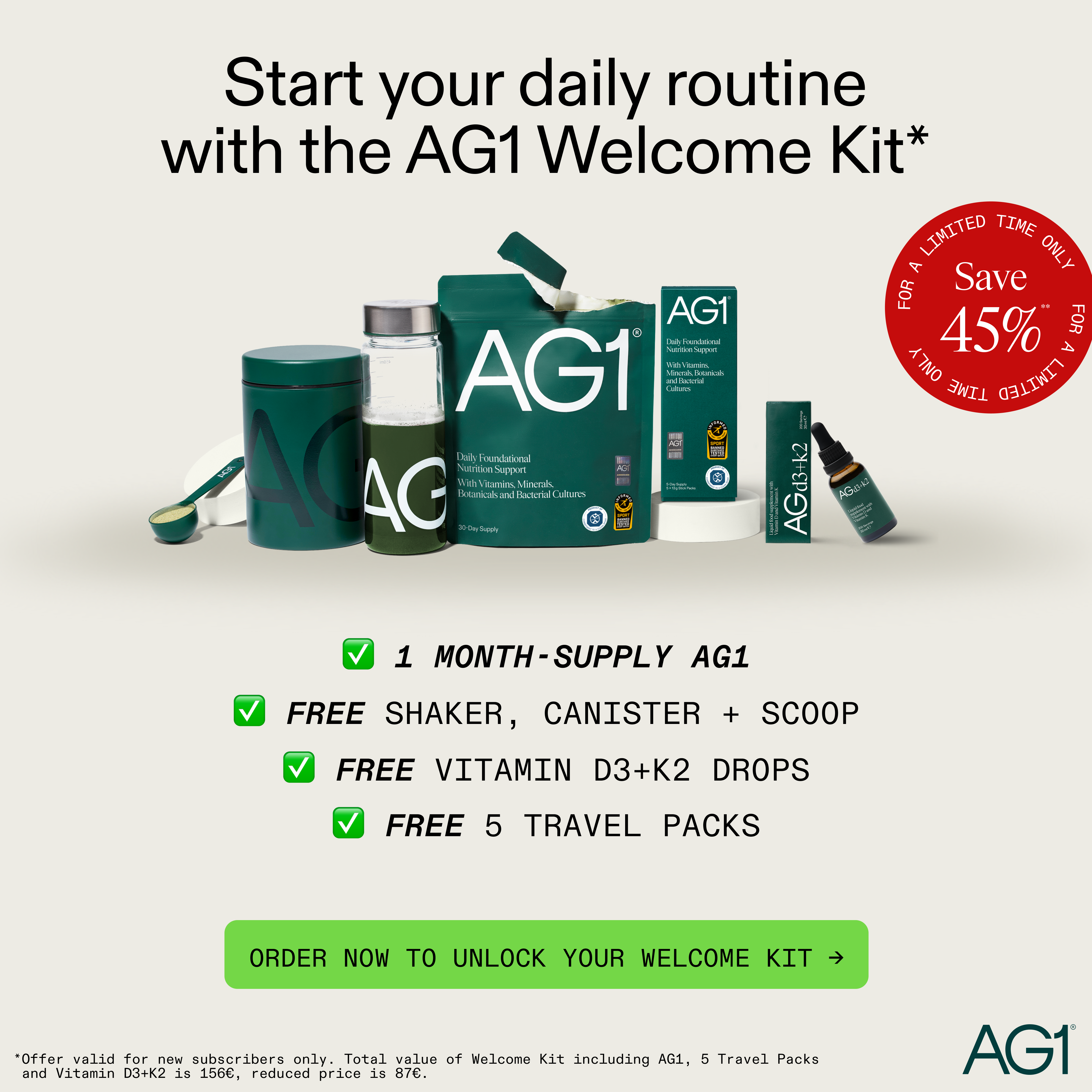 AG1 by Athletic Greens Facebook ad