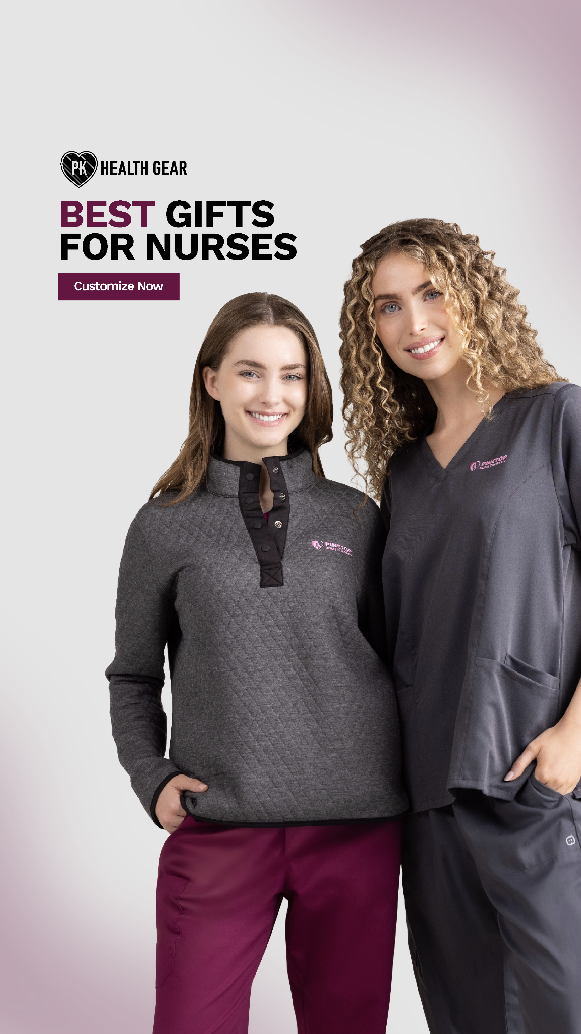 PK Health Gear Facebook ad: Order Personalized Scrubs Today