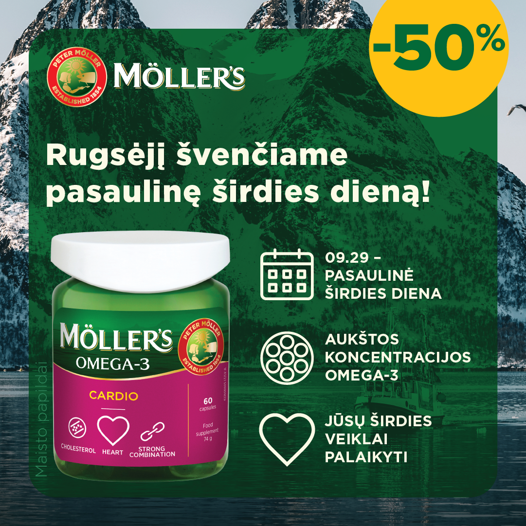 Möller’s žuvų taukai Facebook ad: Rūpinkitės savo širdimi visus metus