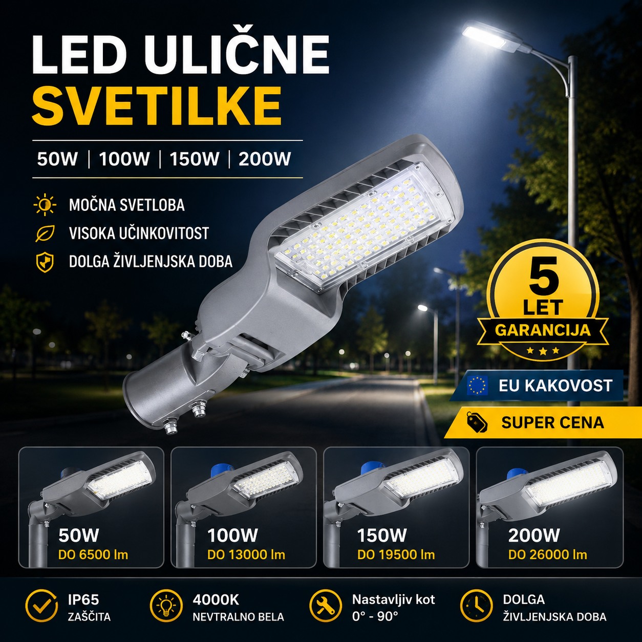 Ledstar Facebook ad: LED ulične svetilke - Ulična LED razsvetljava - Solarne…