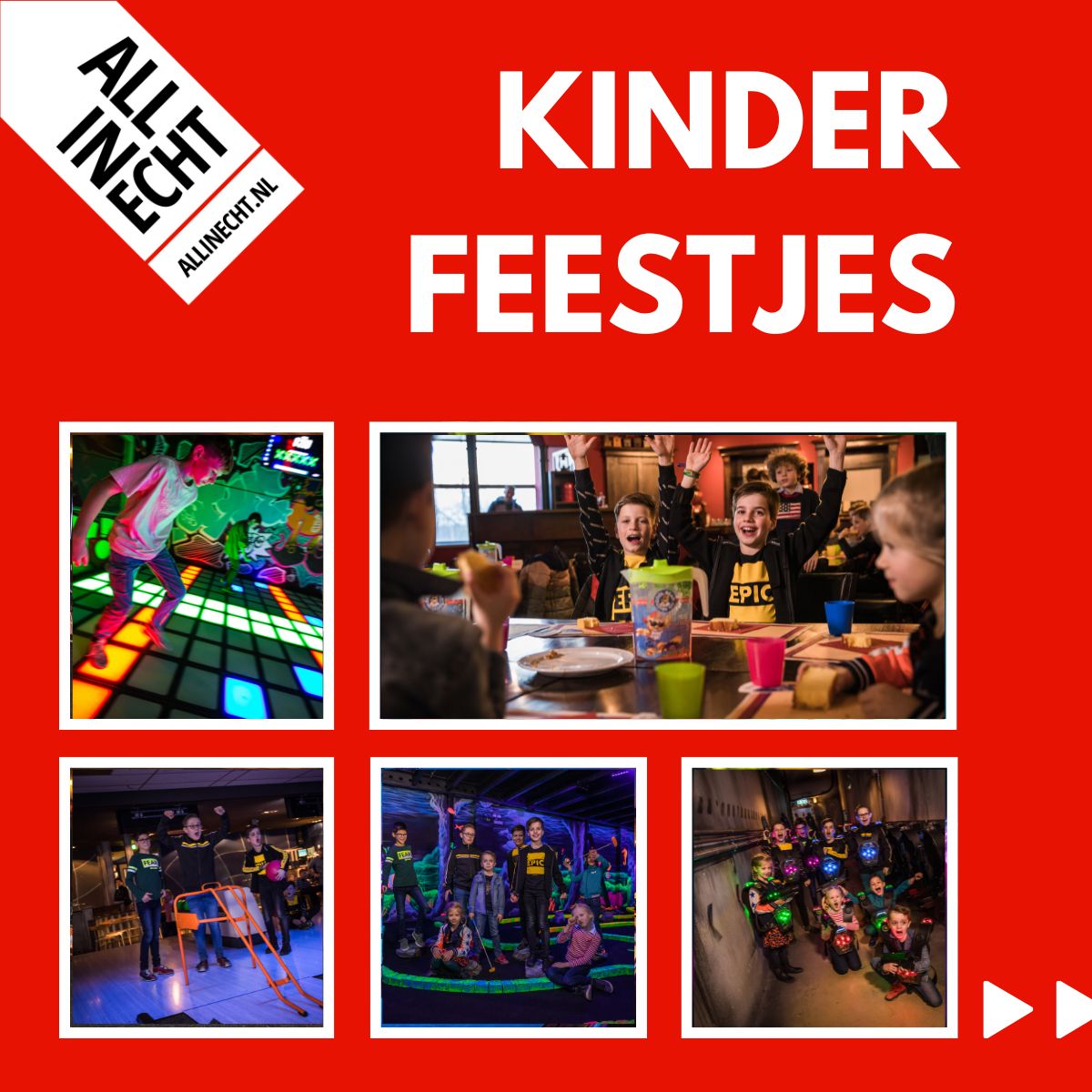 All in Echt Facebook ad: NIEUW: Het All in 2.0 Kinderfeestje!