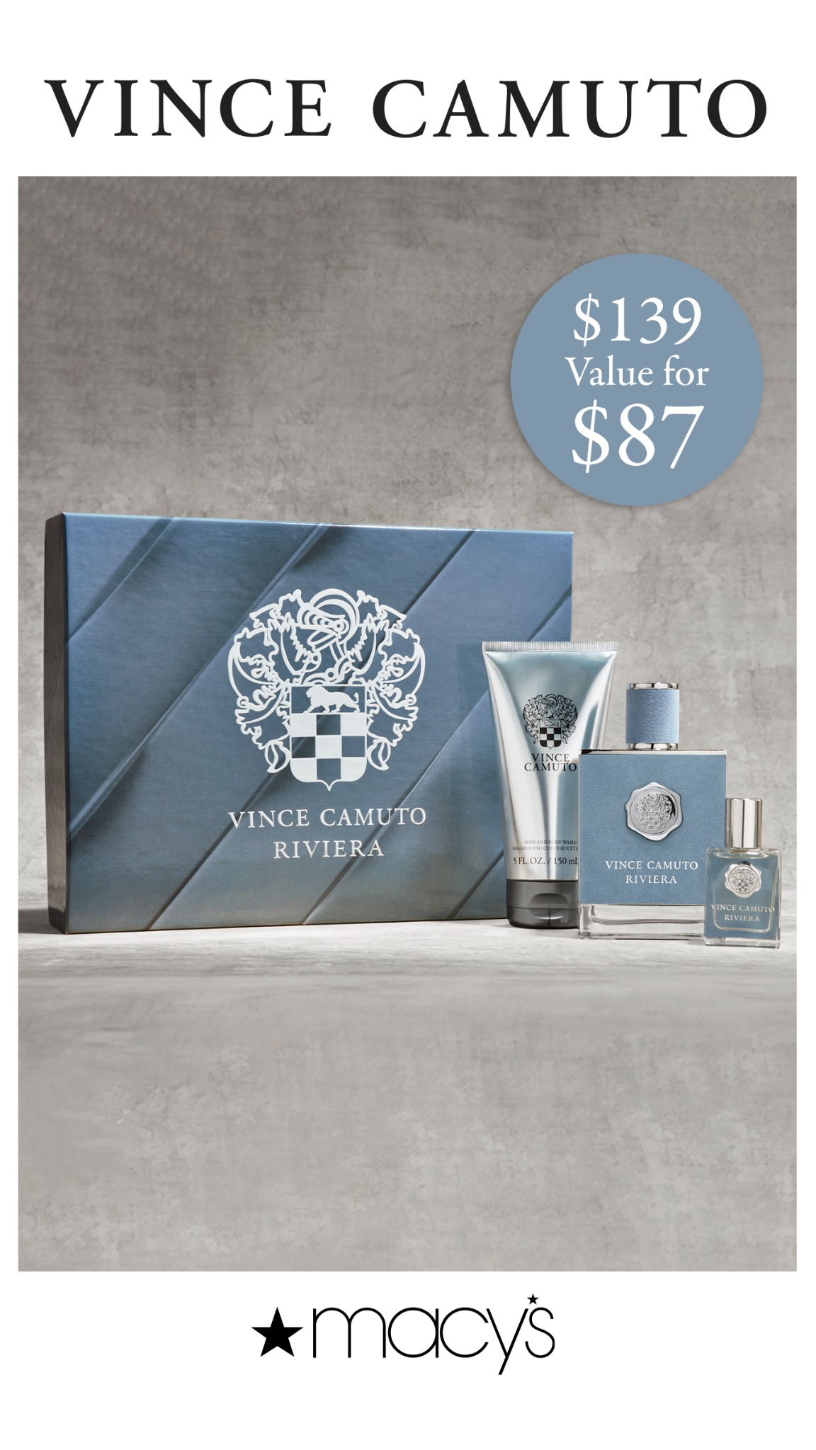 Vince Camuto Facebook ad: Riviera Eau de Toilette Gift Set
