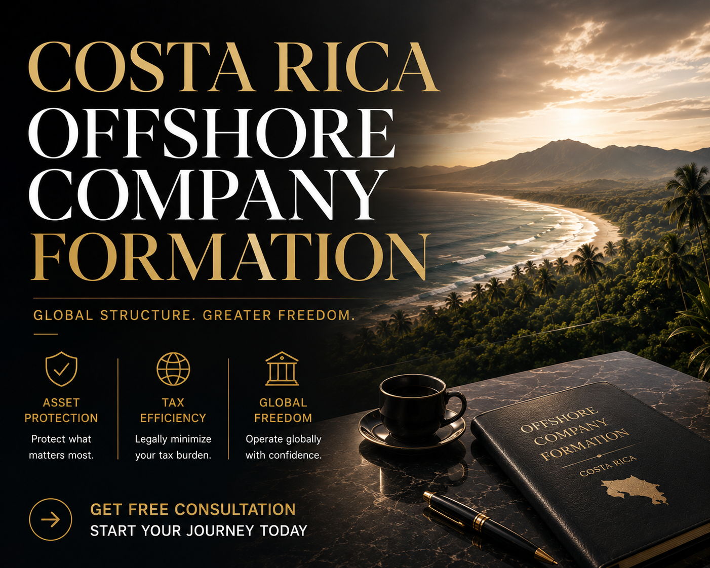 LegalBison Facebook ad: Set Up Your Offshore Company in Costa Rica